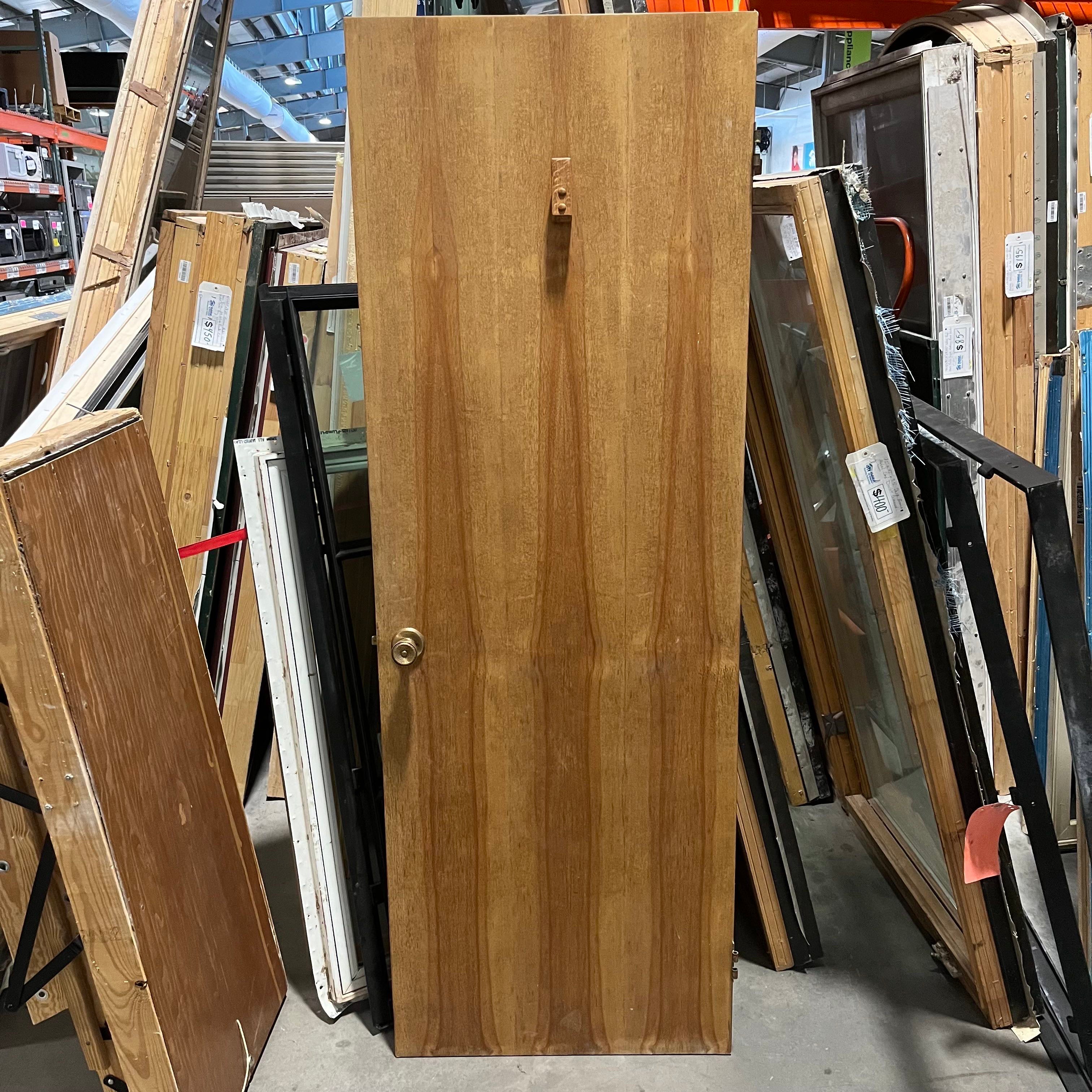 27.75"x 79.5"x 1.375" Oak Veneer and Solid Oak Core Slab with Hook Interior Door