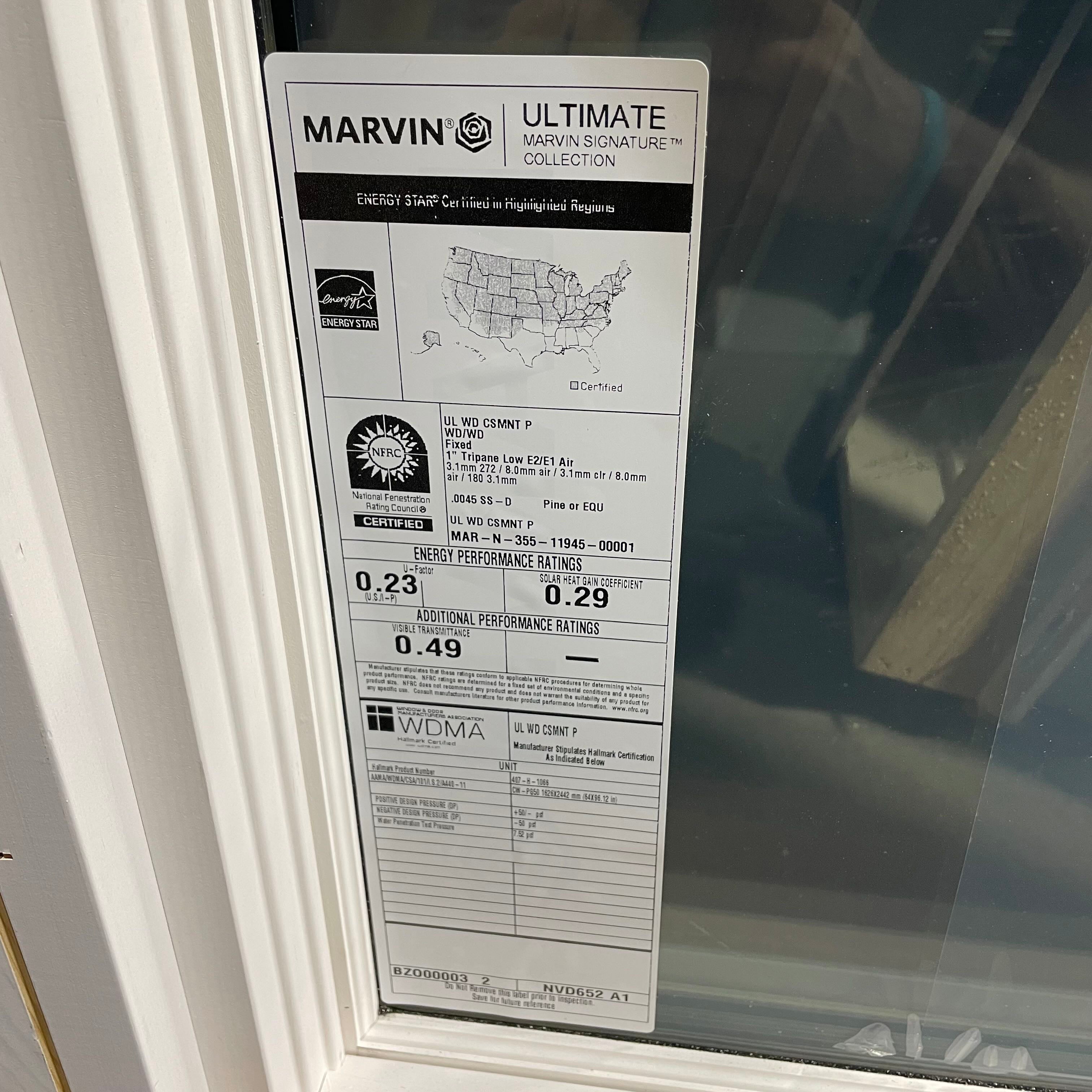 50.75"x 63.5"x 6.5" Primed Marvin Solid Pine Exterior Fixed Double Window