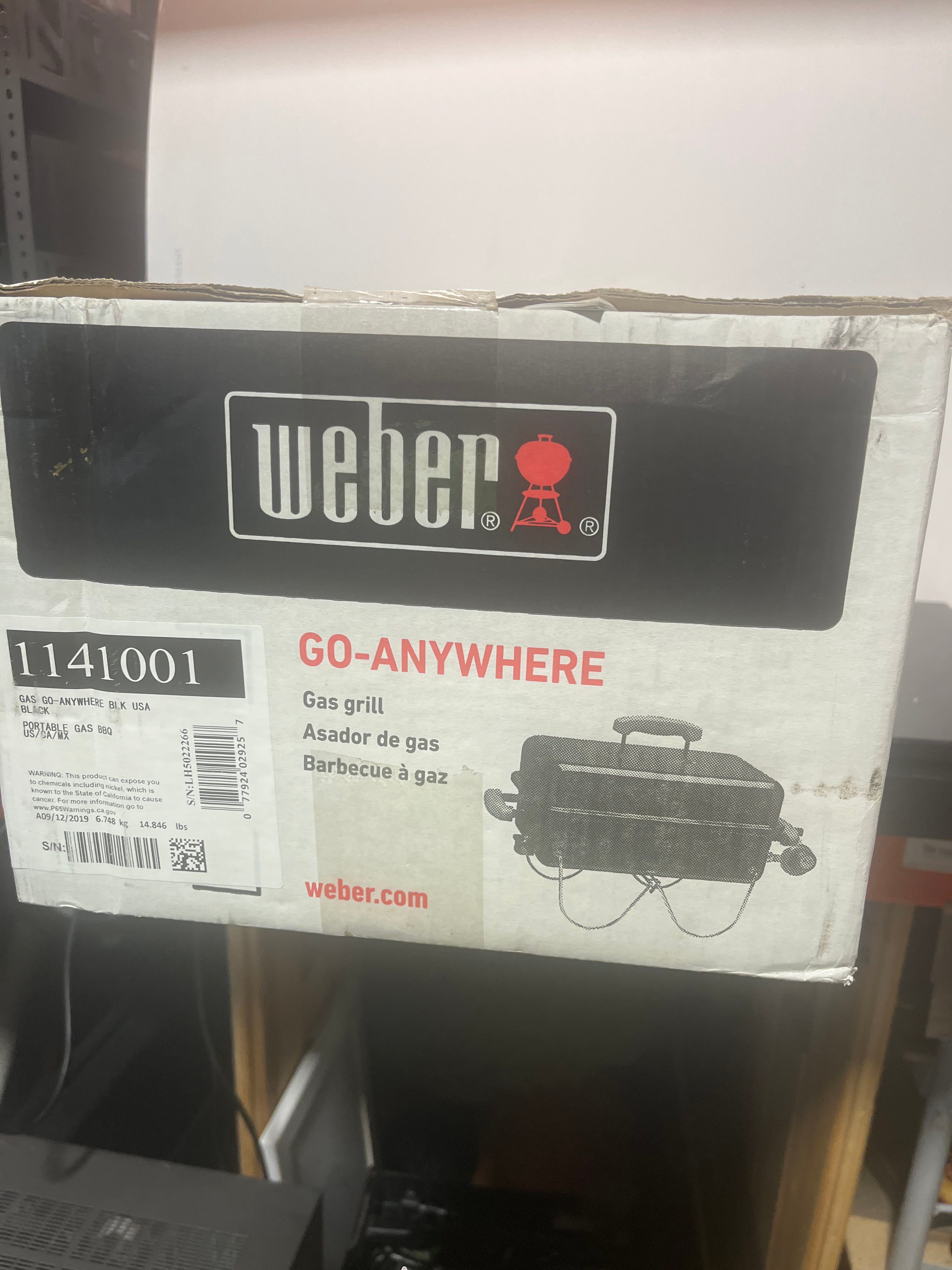 Weber Go-Anywhere Gas Grill -new in box-