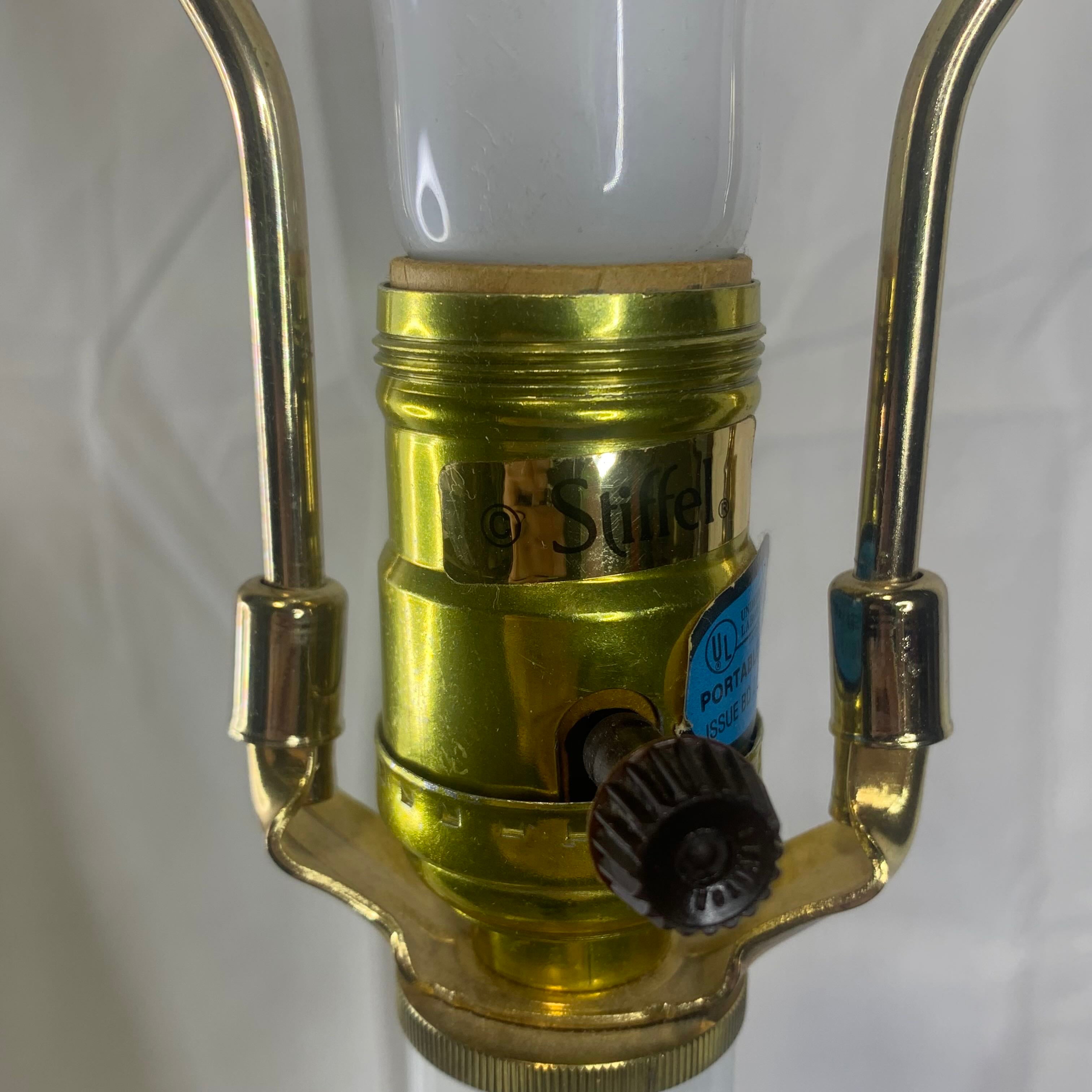 6.5" Diameter x 21" Stiffel Brass Candlestick Style Table Lamp
