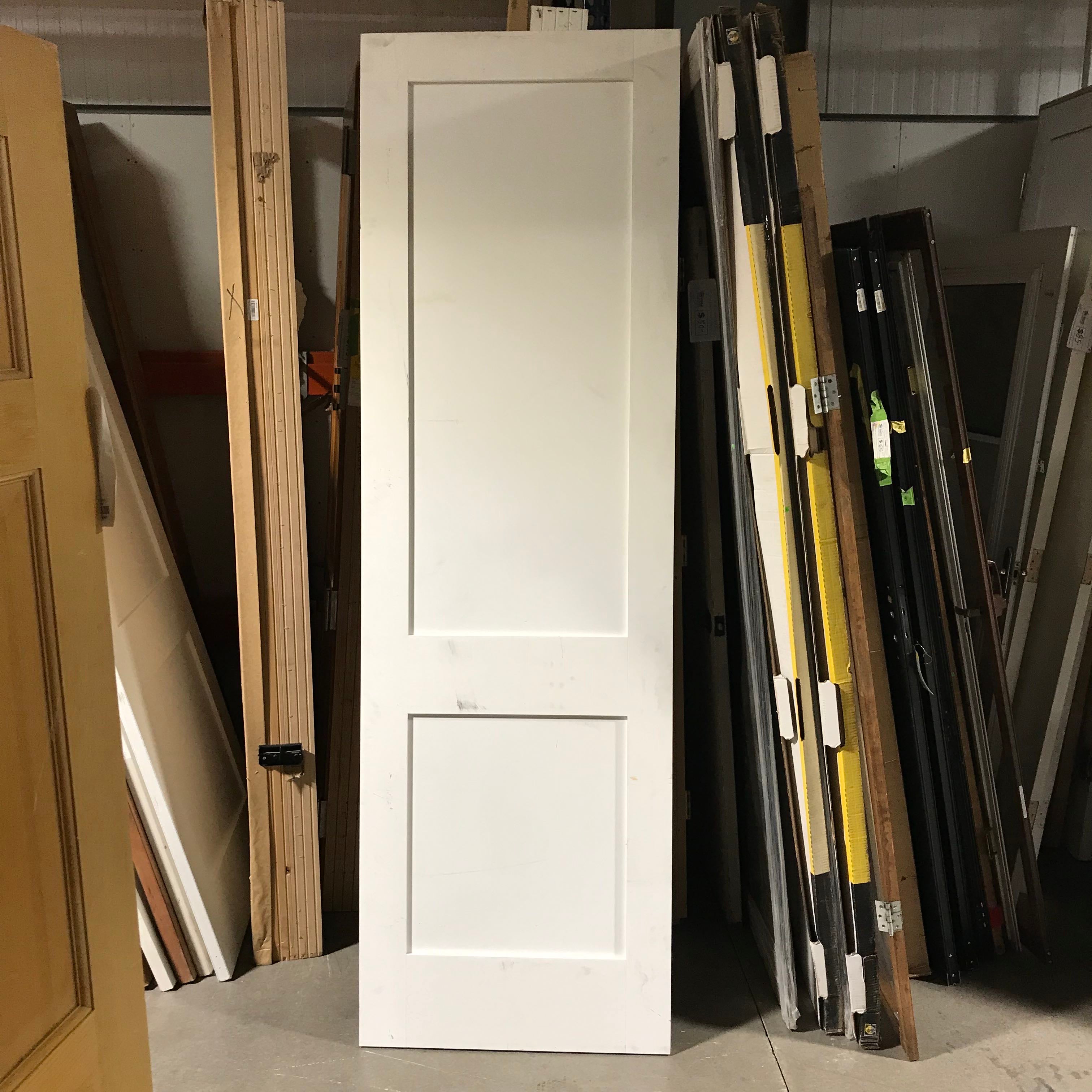 29.75"x 96"x 1.375" 2 Panel Primed Solid Wood Interior Door