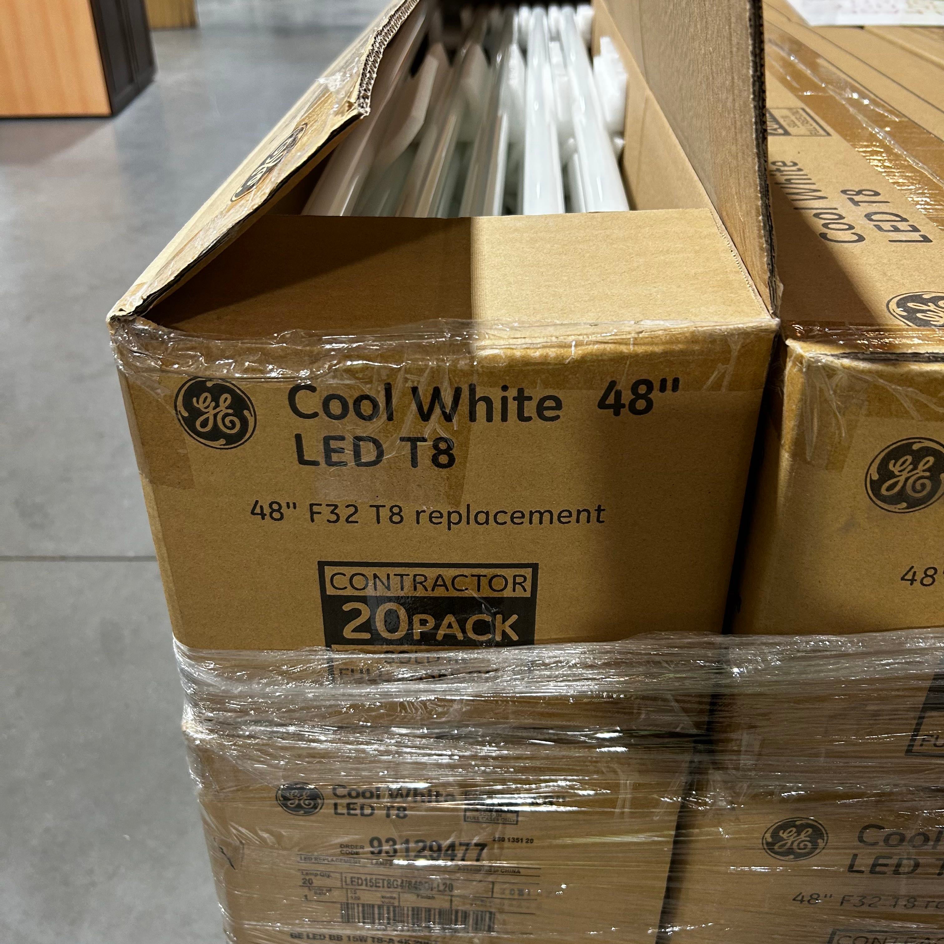GE T8 48" LED 20 Pack Light Bulb