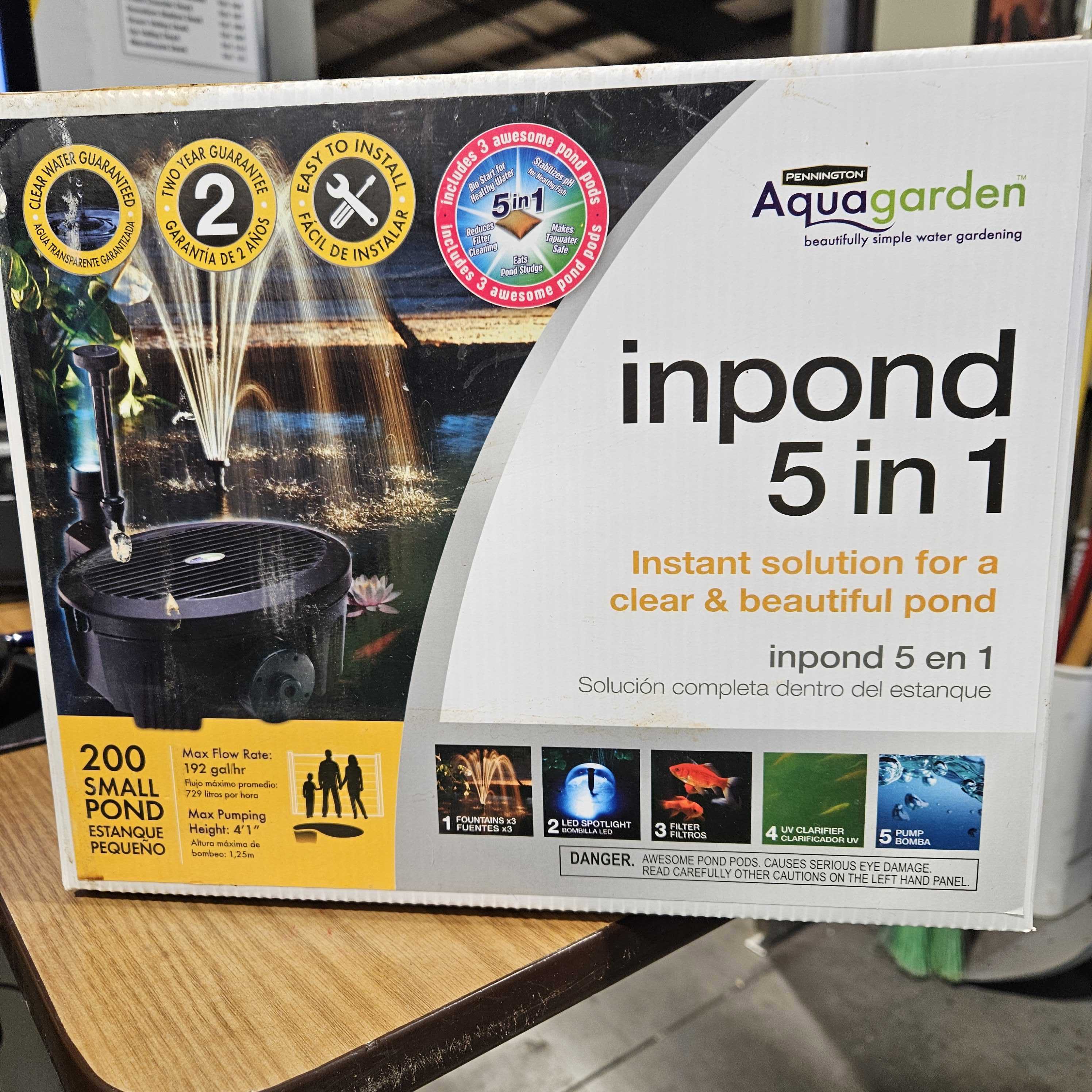Aquagarden In Pond and Filtration Package 5 in 1 Pump
