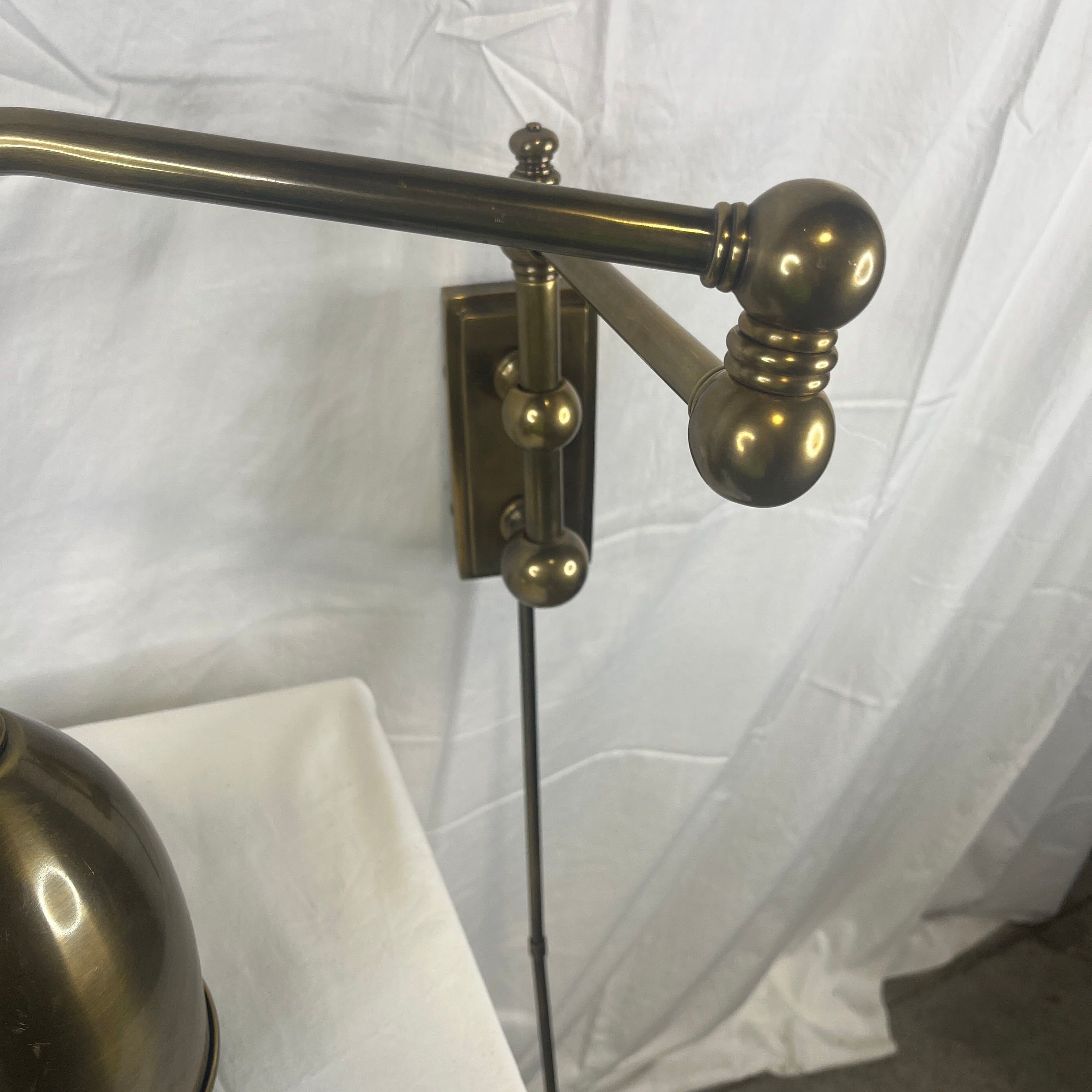 Visual Comfort Brass Industrial Floor Lamp Without Base