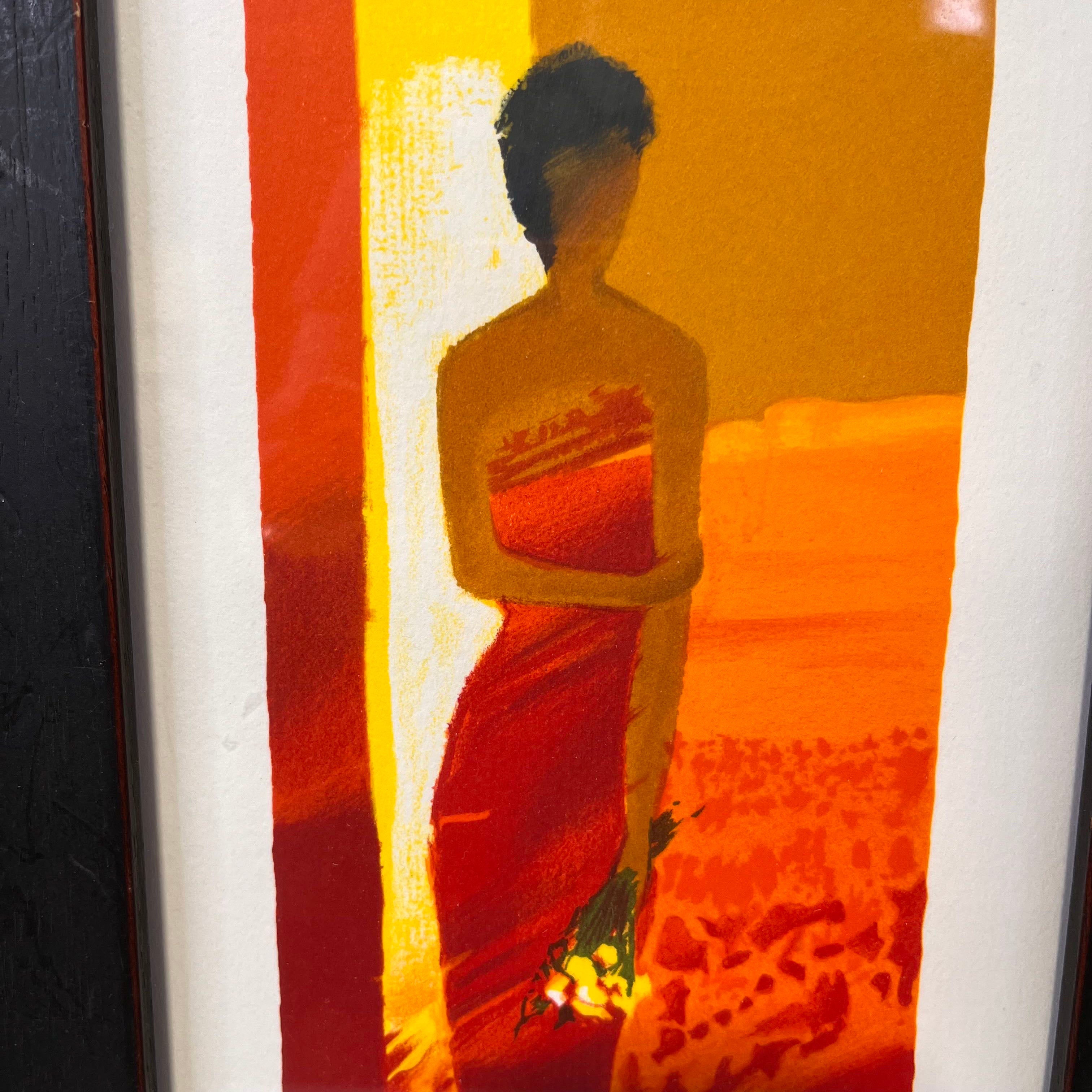"Ete Rouge" by Emile Bellet Limited Edition Lithograph Print in Color Signed in Pencil 168/450 Wall Art