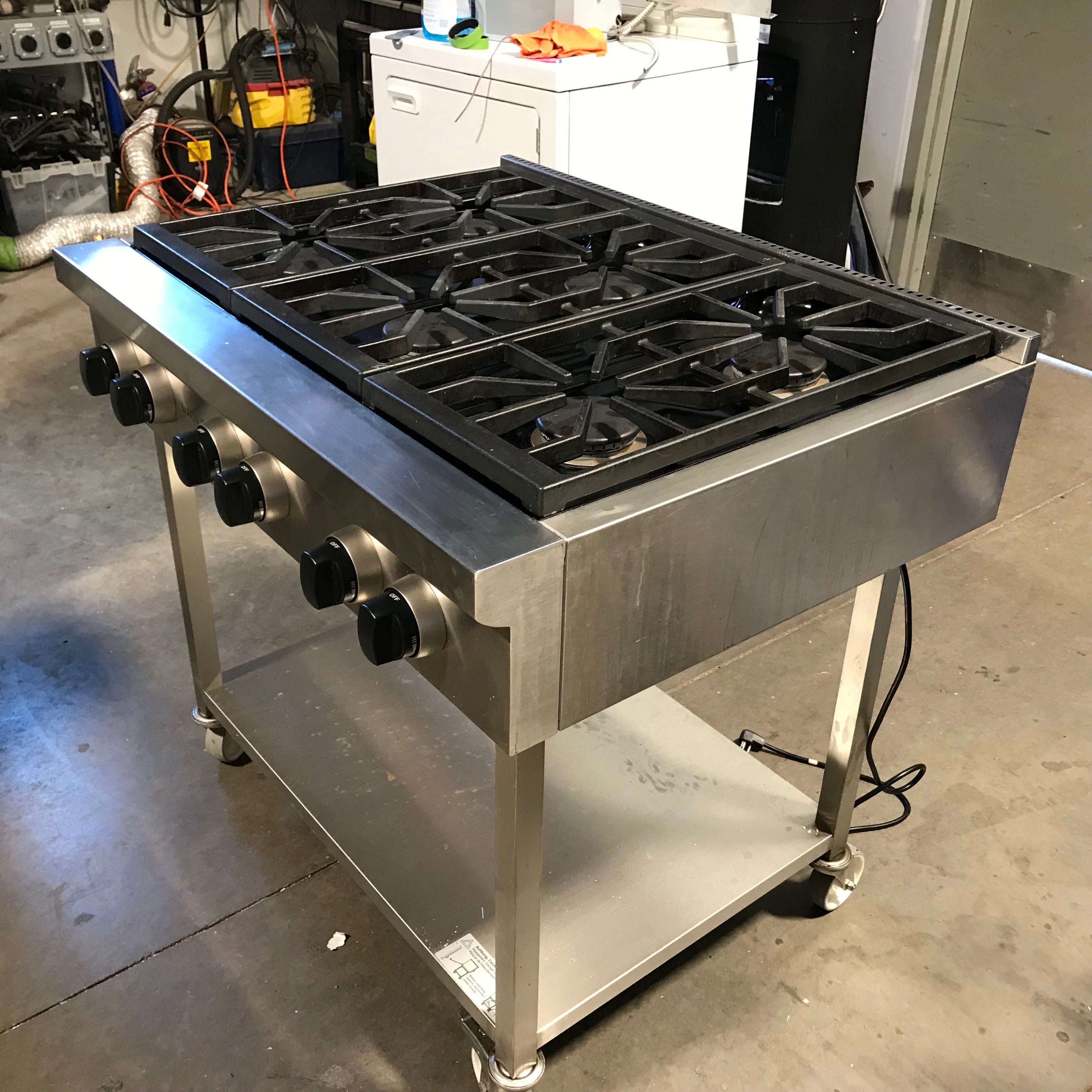 Wolf 36" Stainless Steel 6 Burner Gas Cook Top
