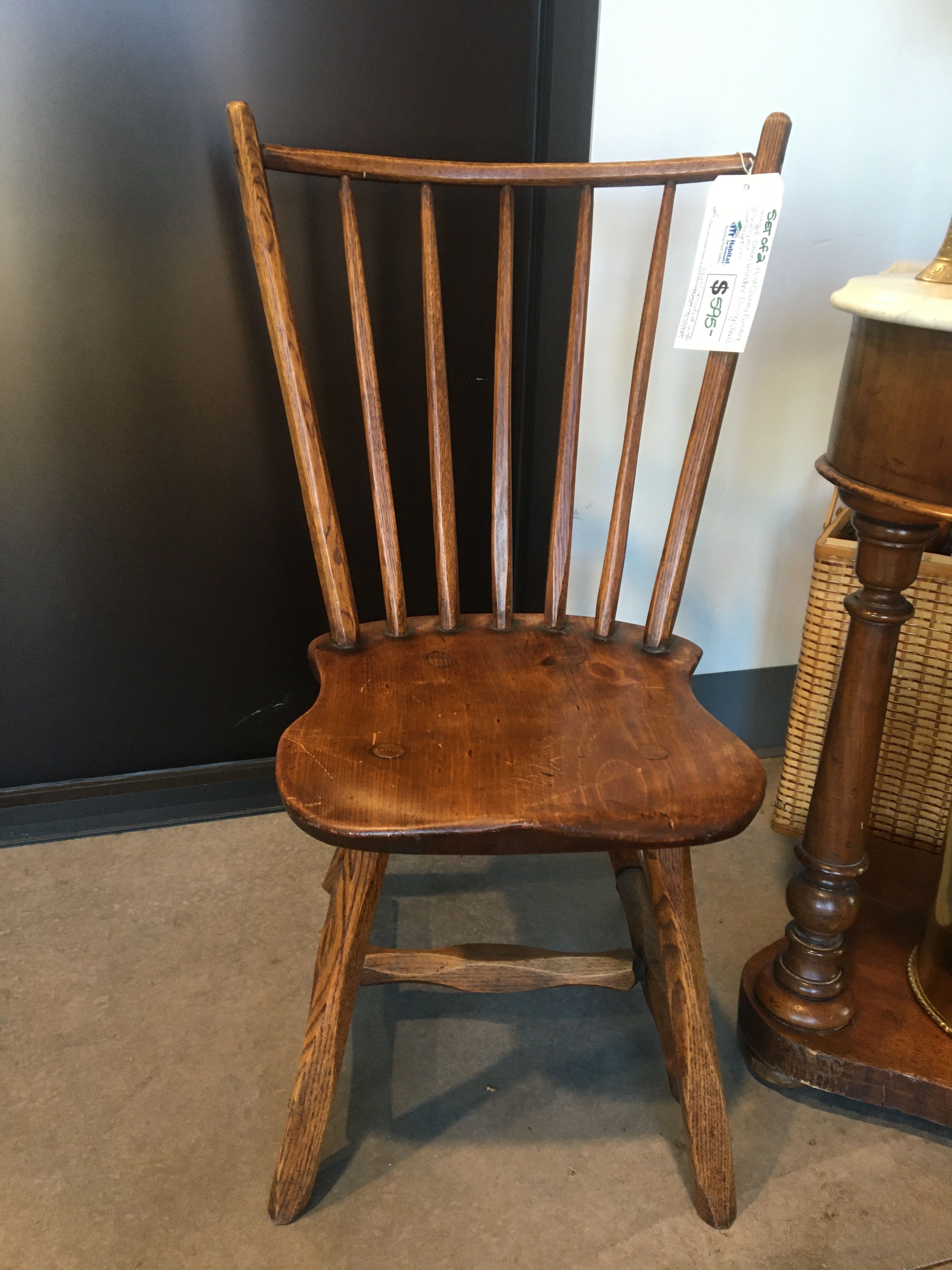 Set of 2 Hunt Country Furniture Antique Stick Windsor Dining Chair