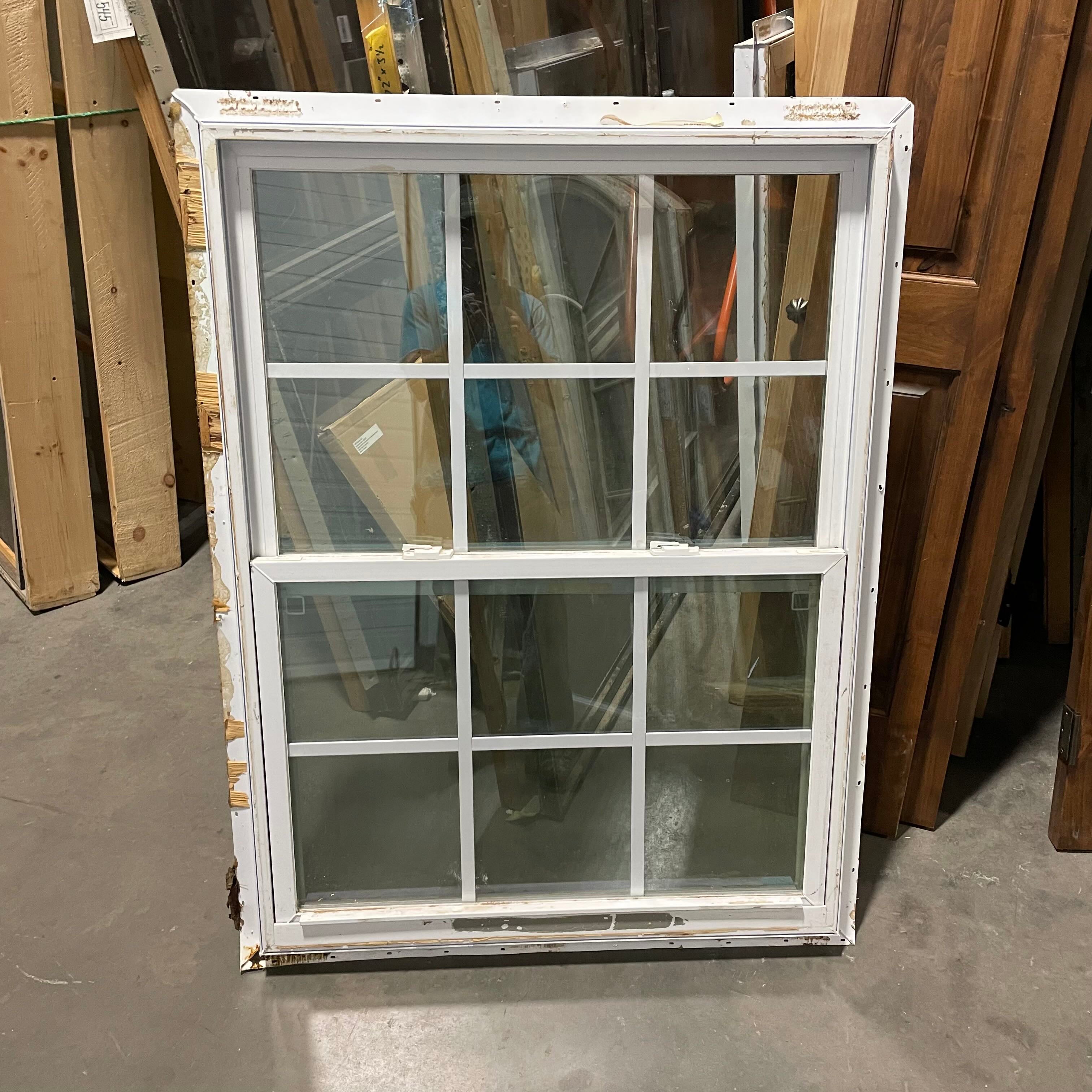 35.5"x 47.25"x 3" White Colonial Style Vinyl Double Hung Exterior Window