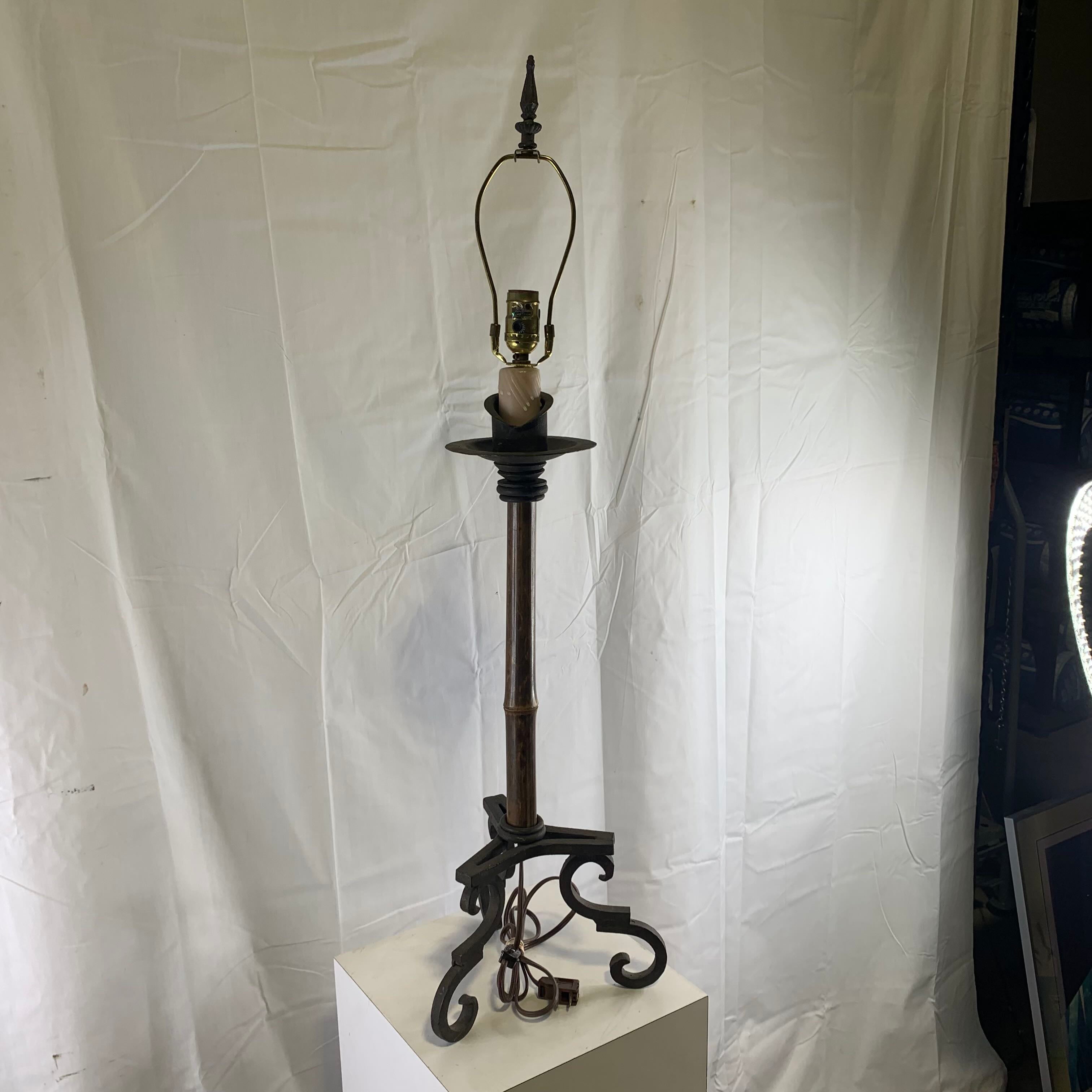 11" Diameter x 38" Laura Lee Designs Single Bamboo Table Lamp