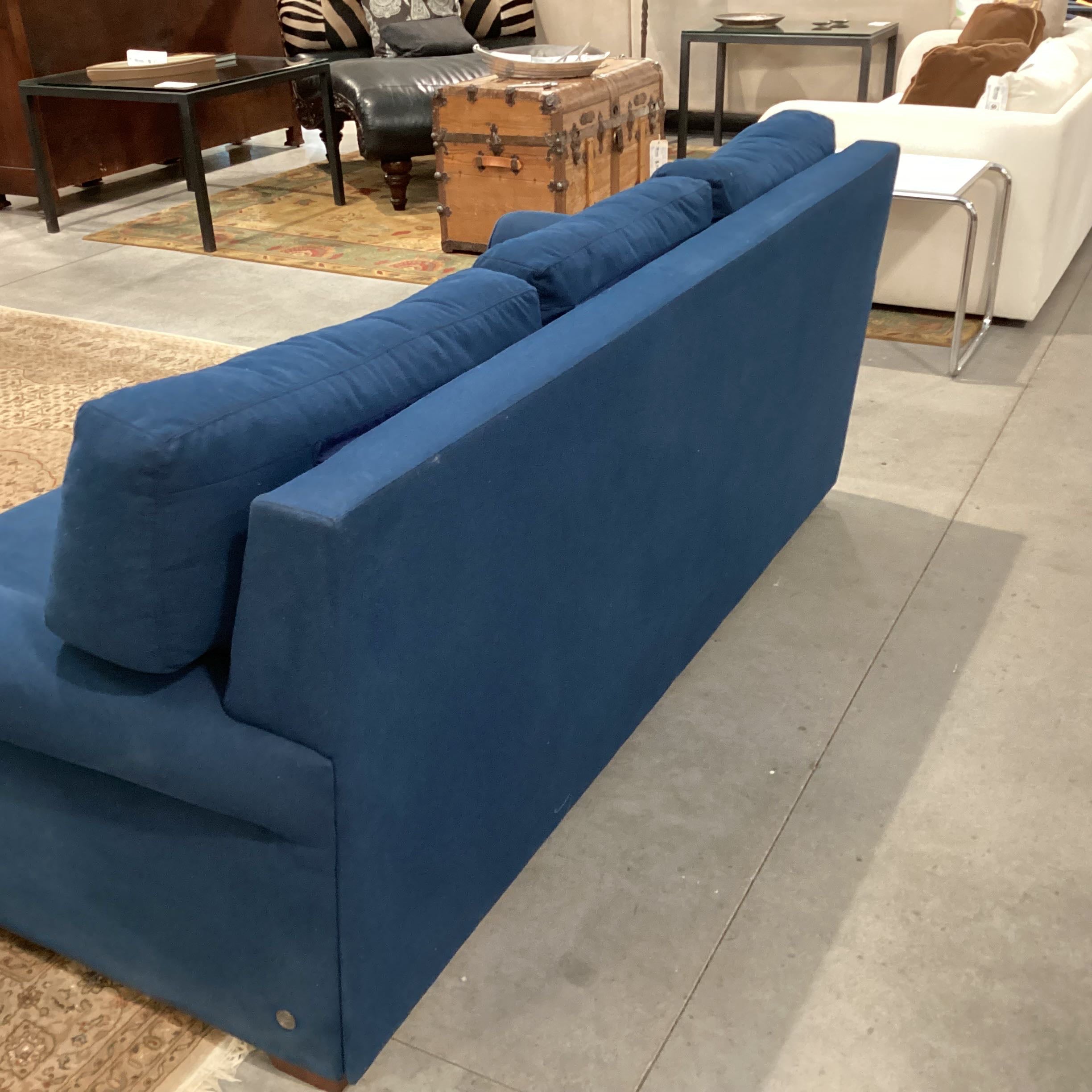 American Leather Comfort Sleeper Blue Queen Size Sofa