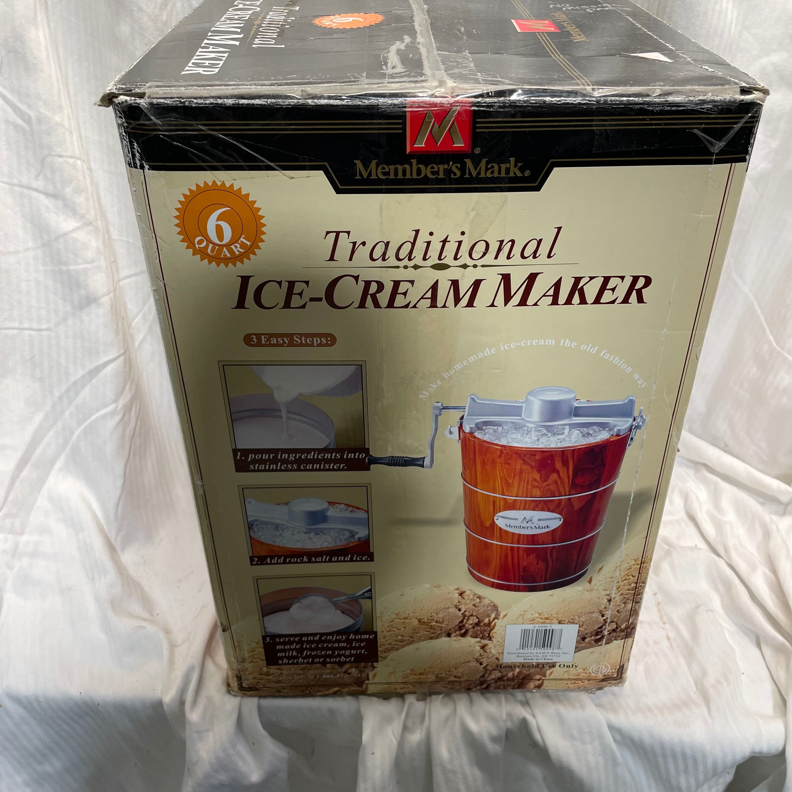 6 Qt. Members Mark Traditional or Automated Ice Cream Maker
