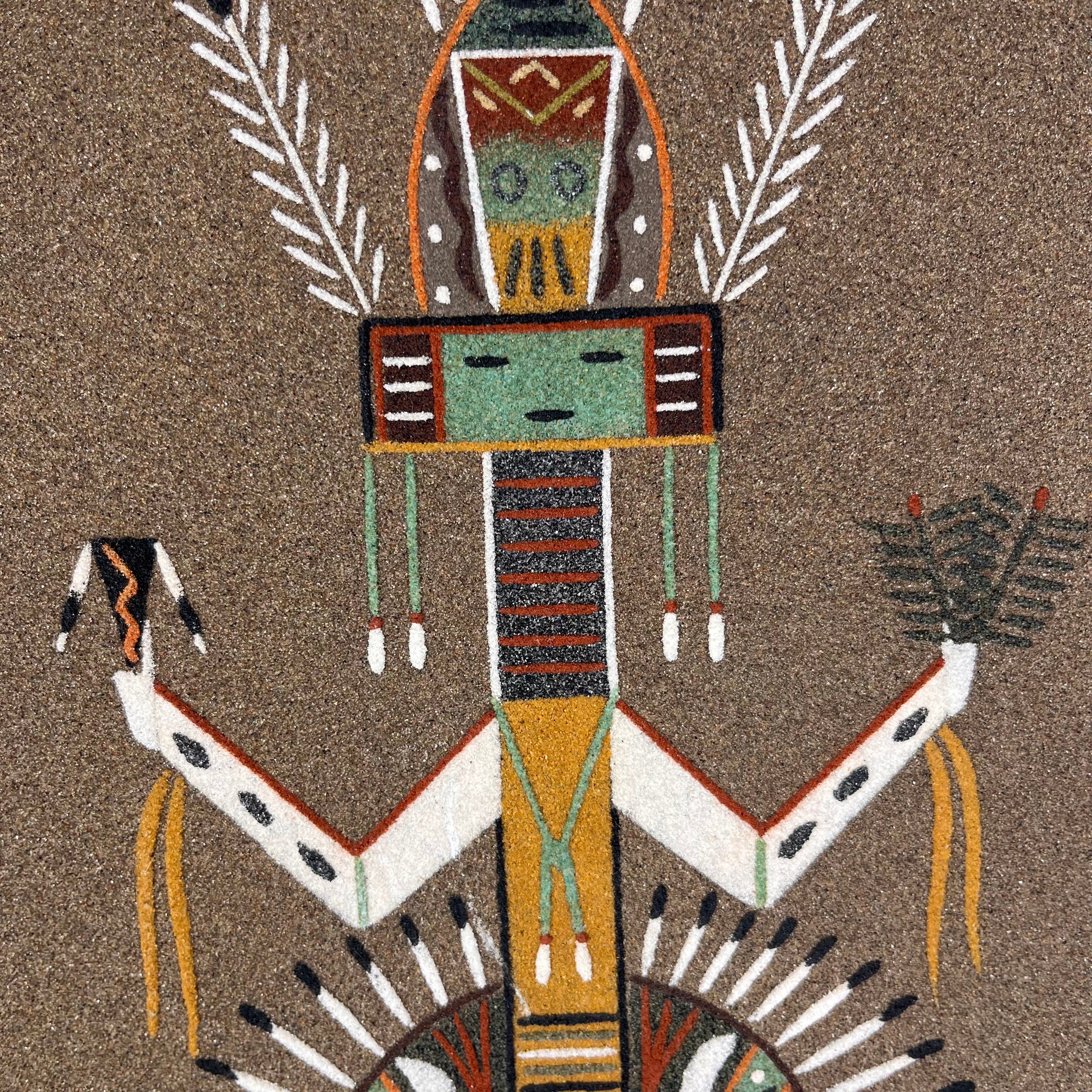 Navajo Sand Painting by Gilbert Ortega Original Wall Art