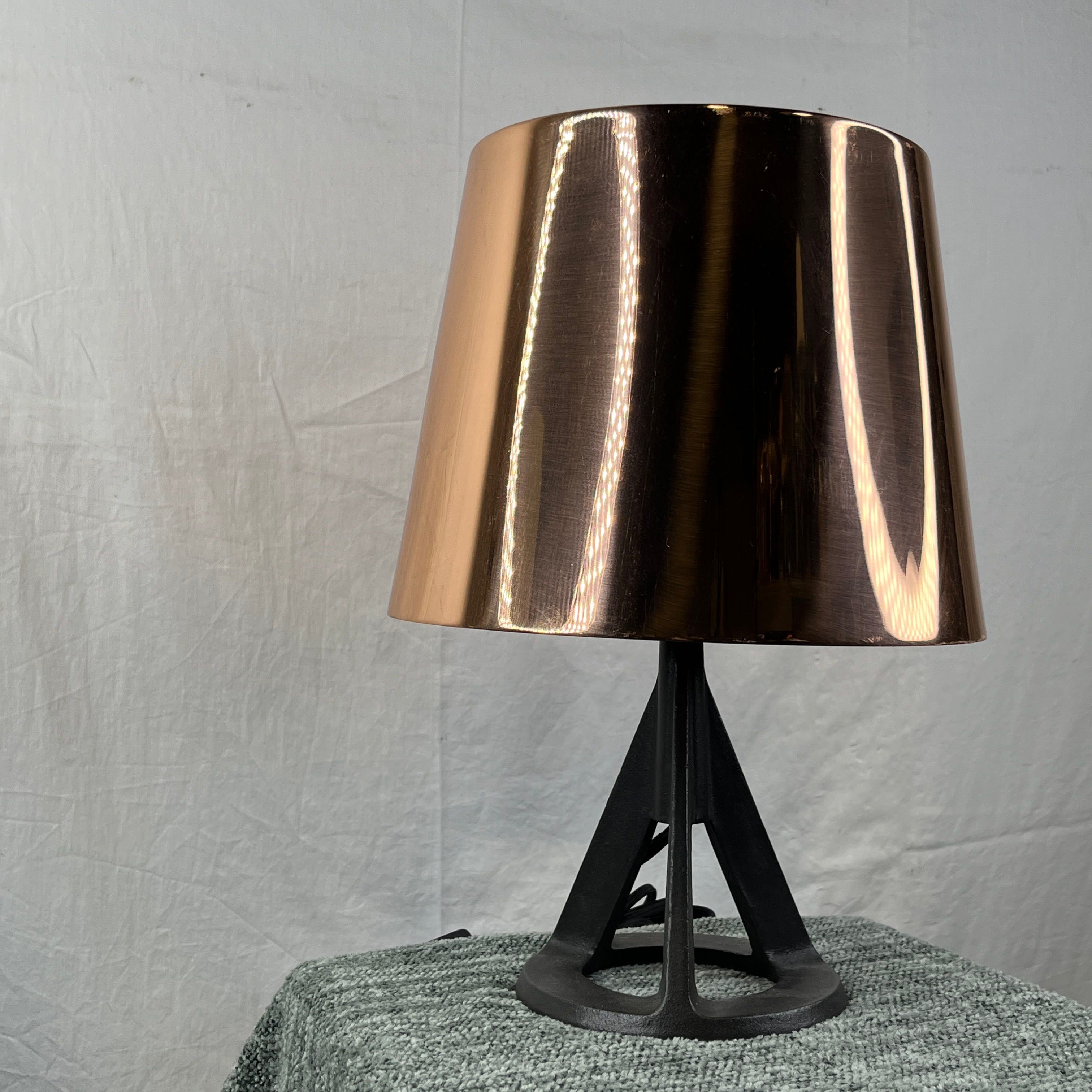 Tom Dixon Modern Iron Base with Copper Shade Table Lamp