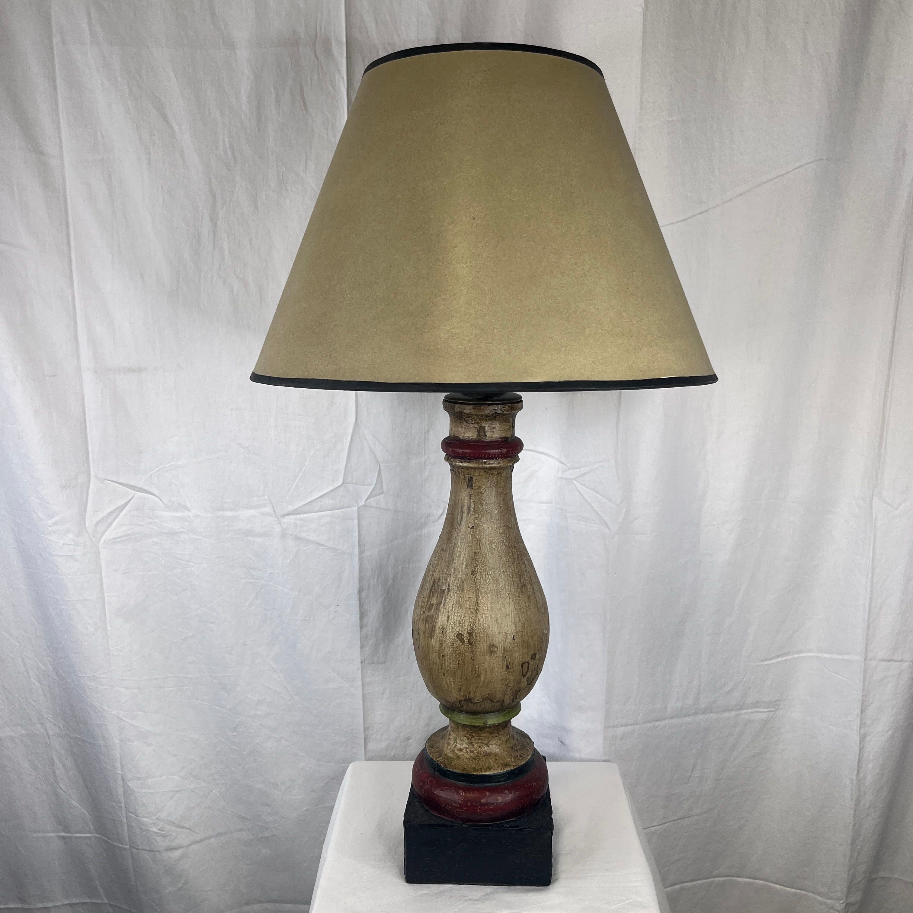 Wildwood Lamps Handmade Composite Hand Painted Old Balustre Table Lamp