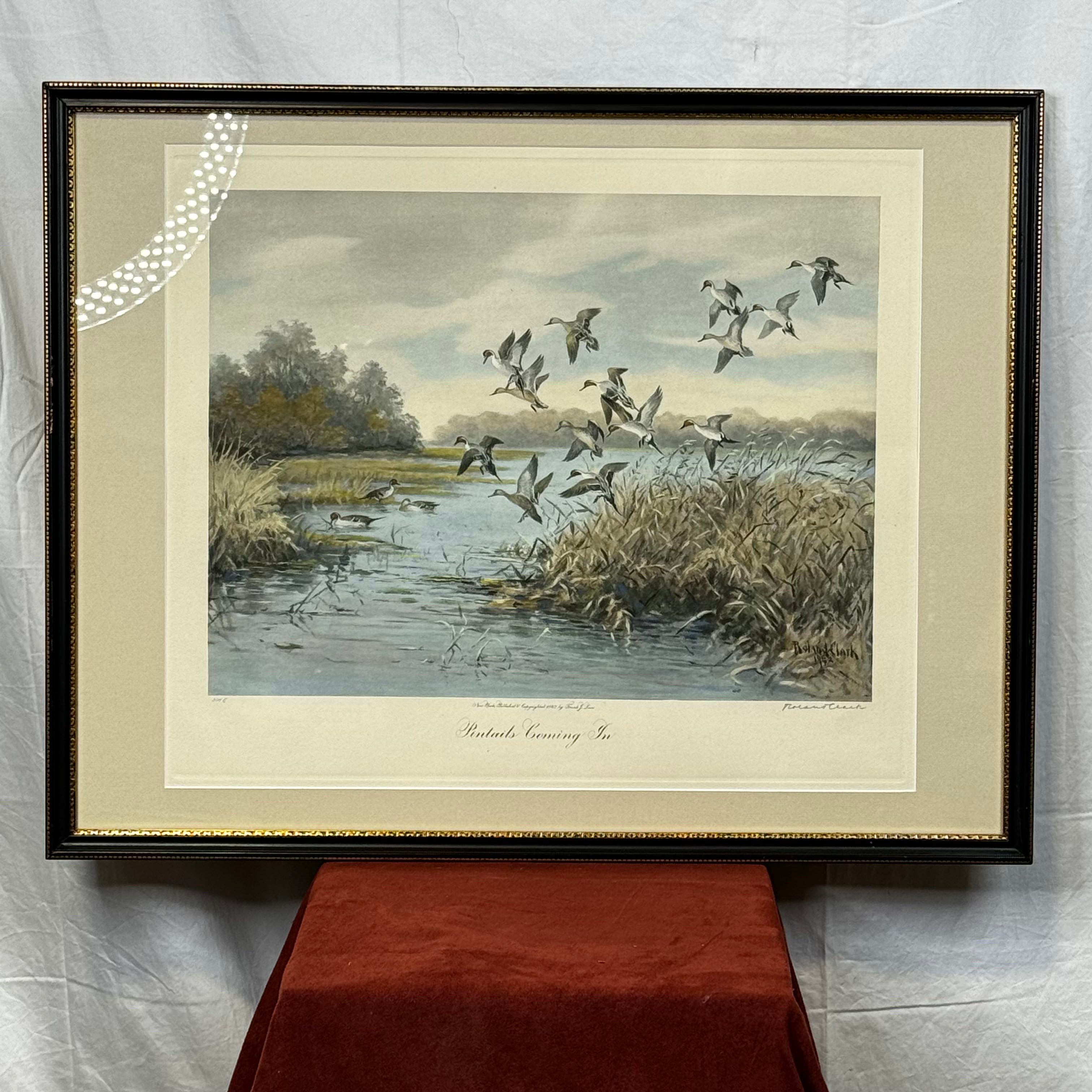 "Pintails Coming In" by Roland Clark Sublimation Print 5/250
