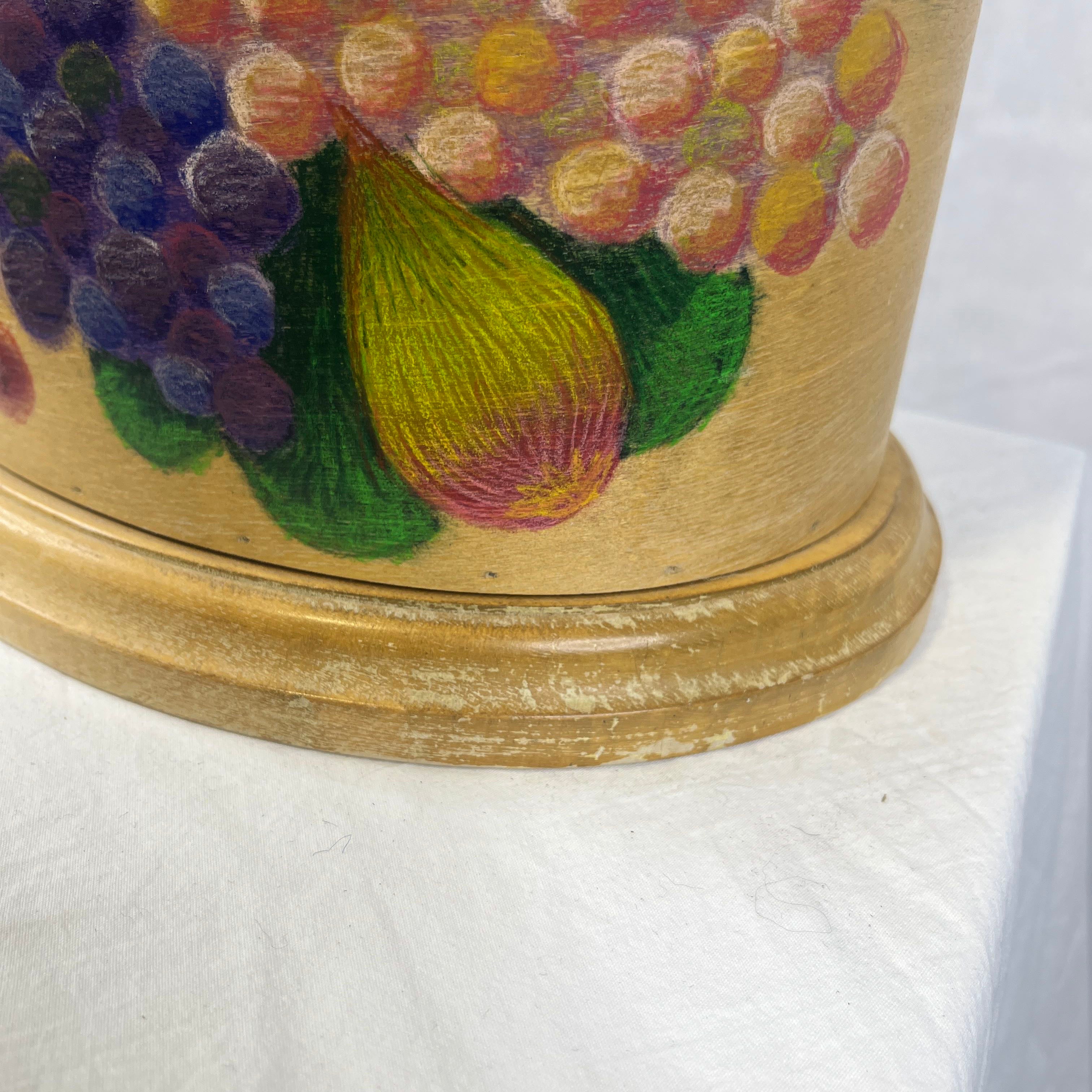 Hand Painted Floral Pantry Box Style Table Lamp