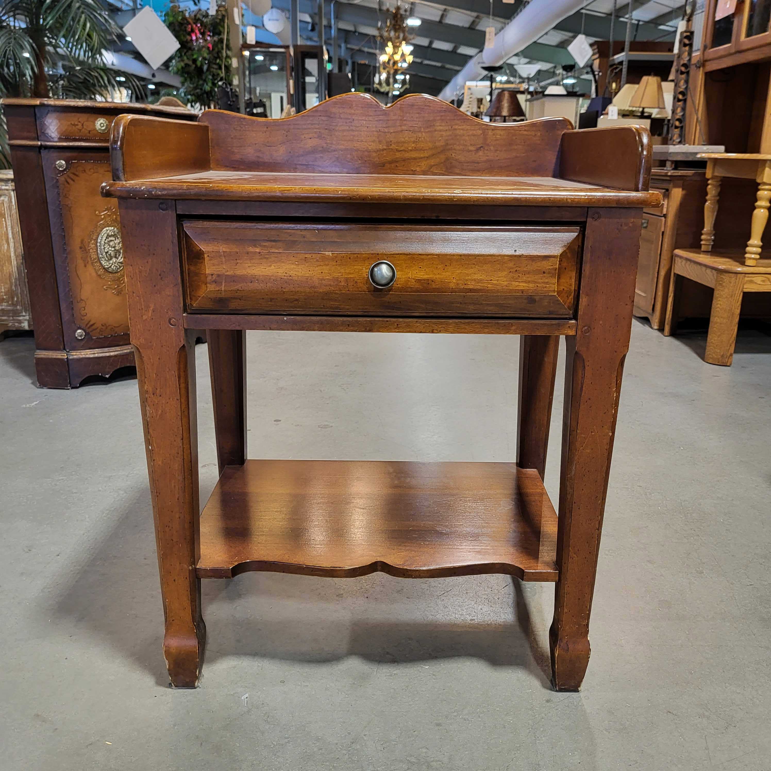 Broyhill Wood One Drawer 2 Tier End Table