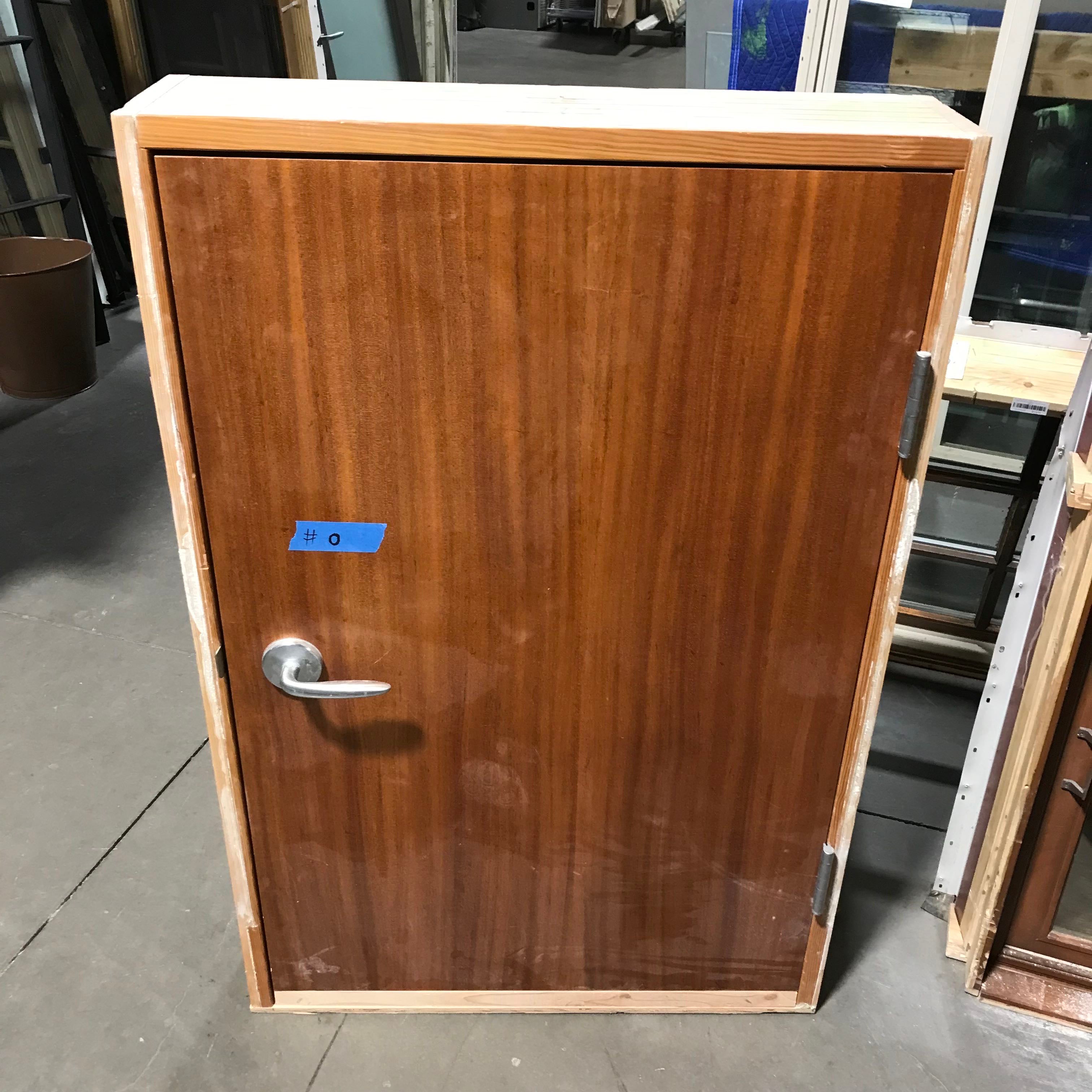 27.75"x 42.75"x 1.75" Rich Mahogany Veneer Solid Timberstrand Slab Interior Door w/ Jamb LHI