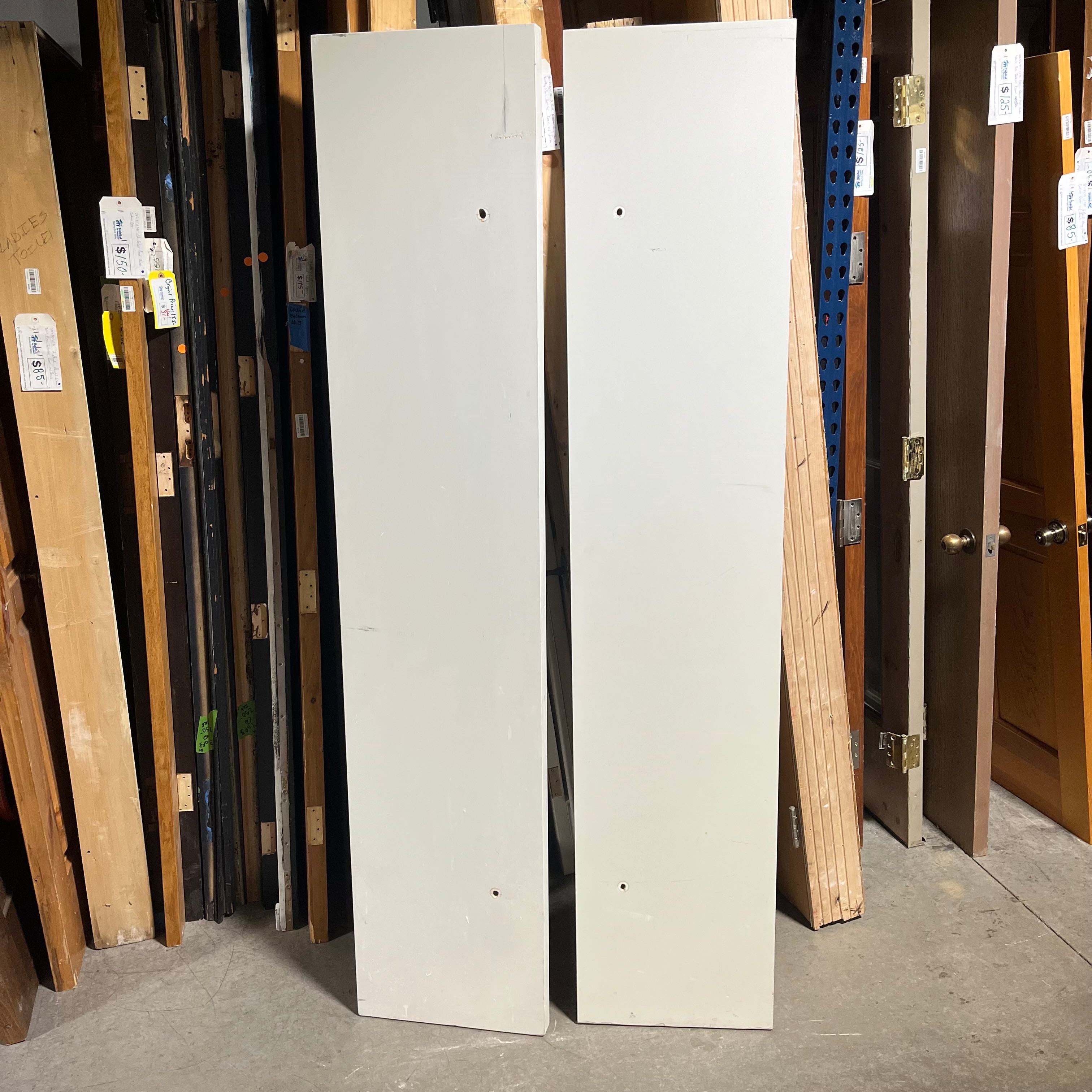 33.5"x 79.5" 1.75" Painted White Solid Slab Pine Veneer Interior French Closet Doors