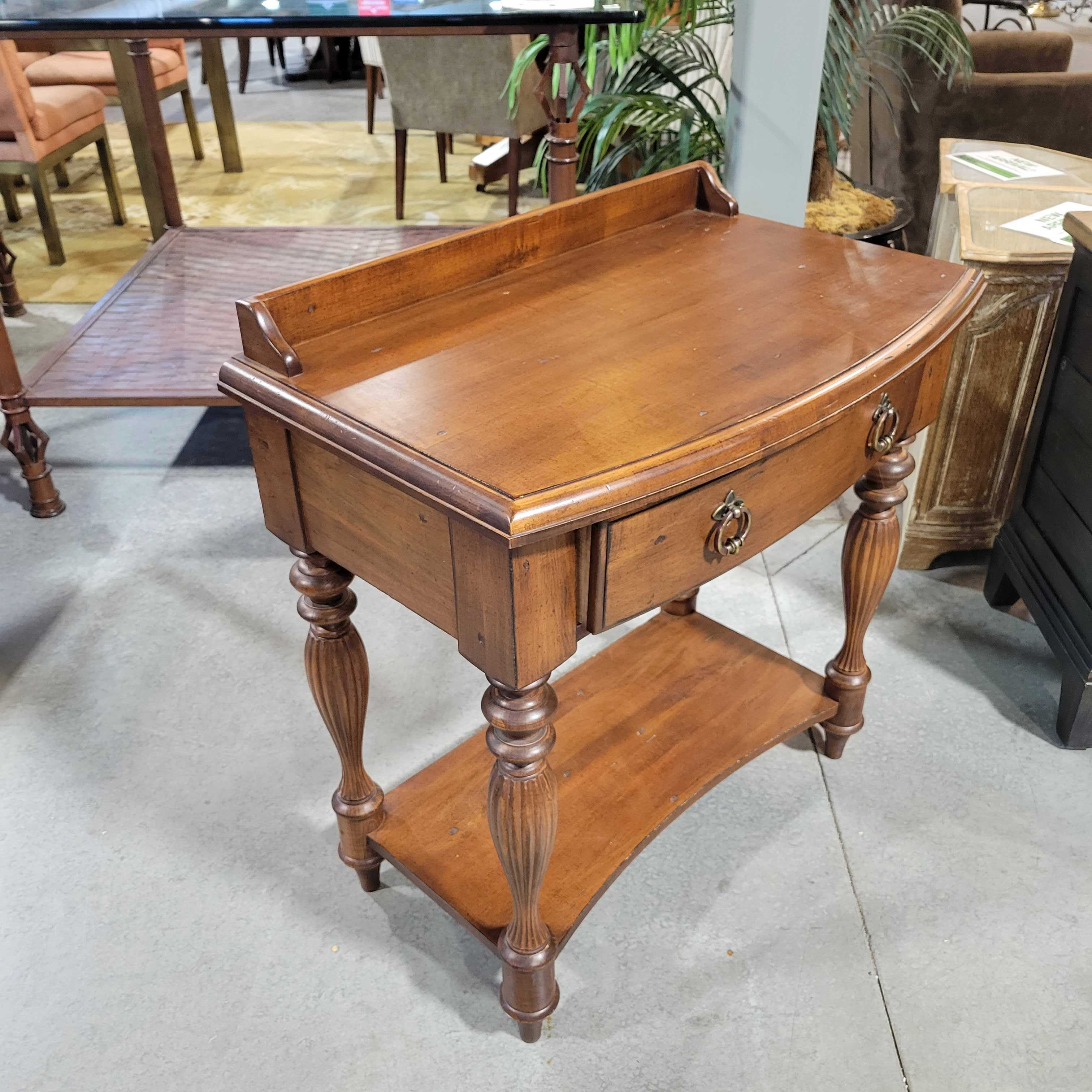 Harden Medium Dark Wooden 1 Drawer Table