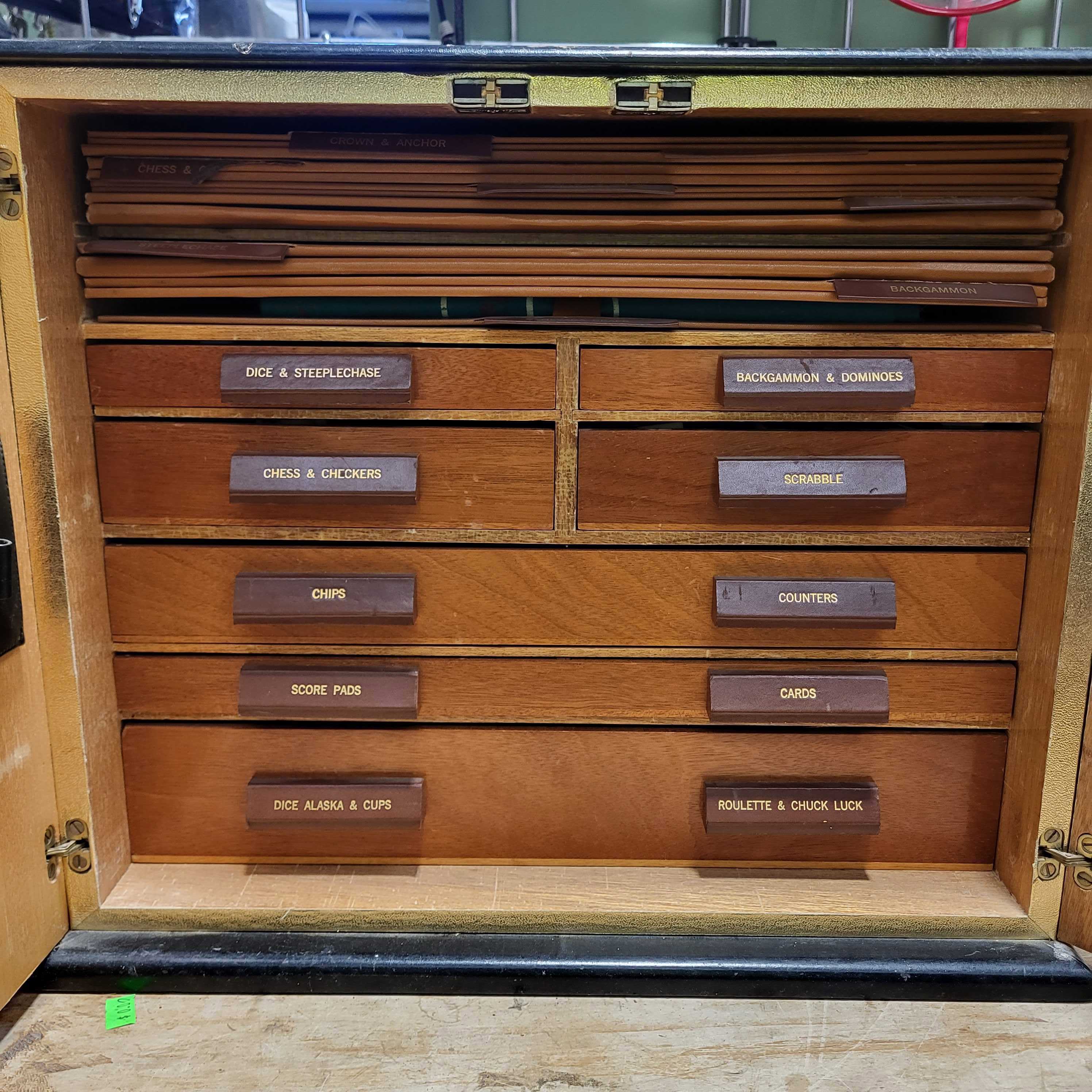 Multi-Gaming C. 1950's Box Cabinet Set