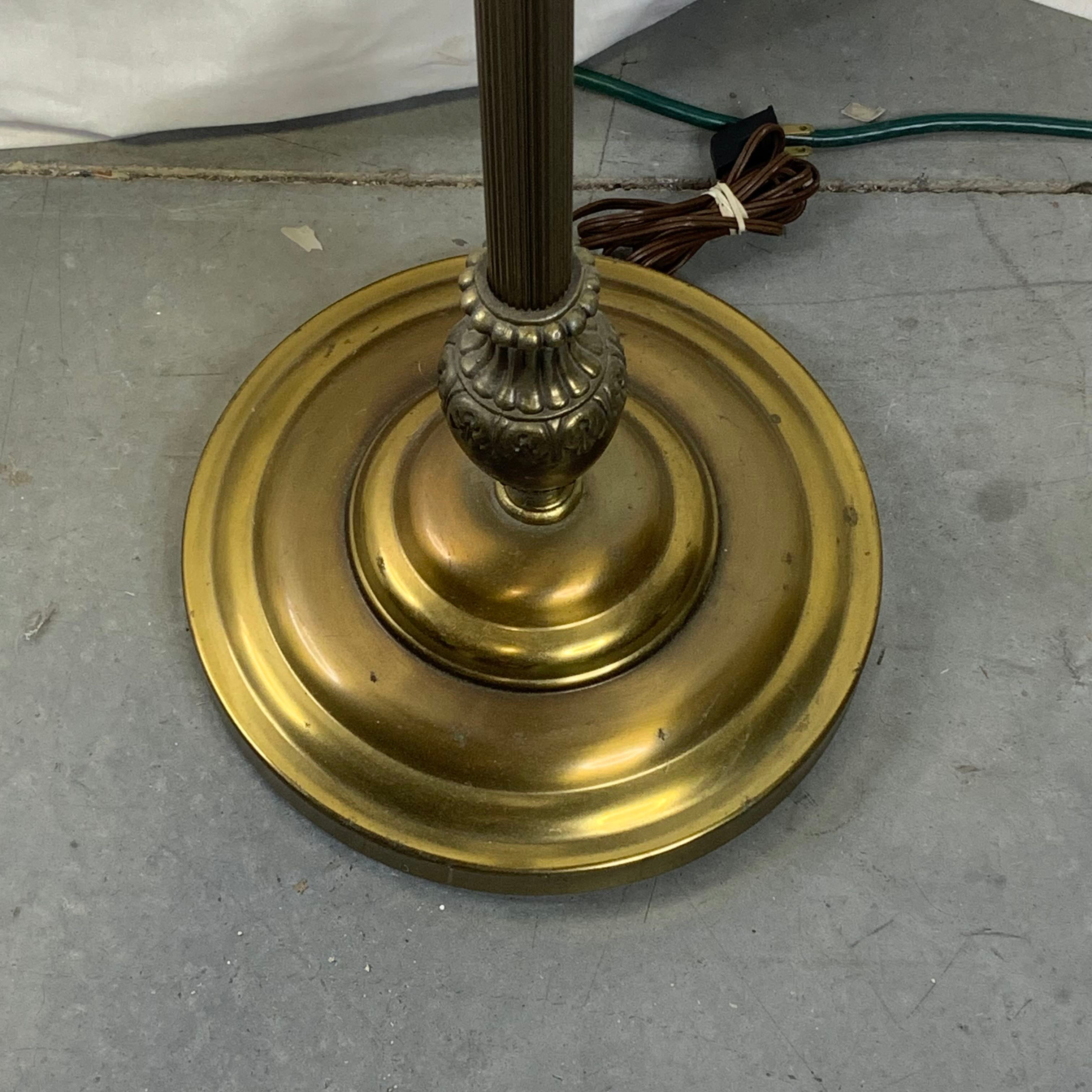 12" Diameter x 59" Antique Brass 4 Light Floor Lamp