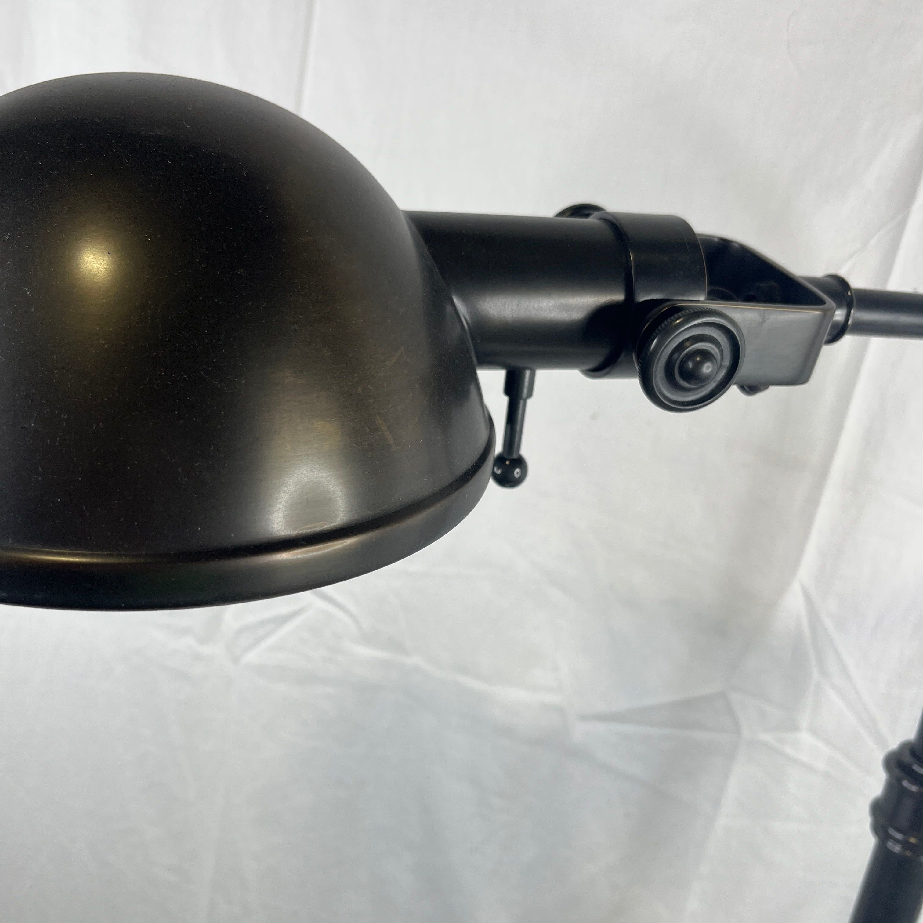 Visual Comfort Bronze Brushed Metal Adjustable Articulating Architect Table Lamp