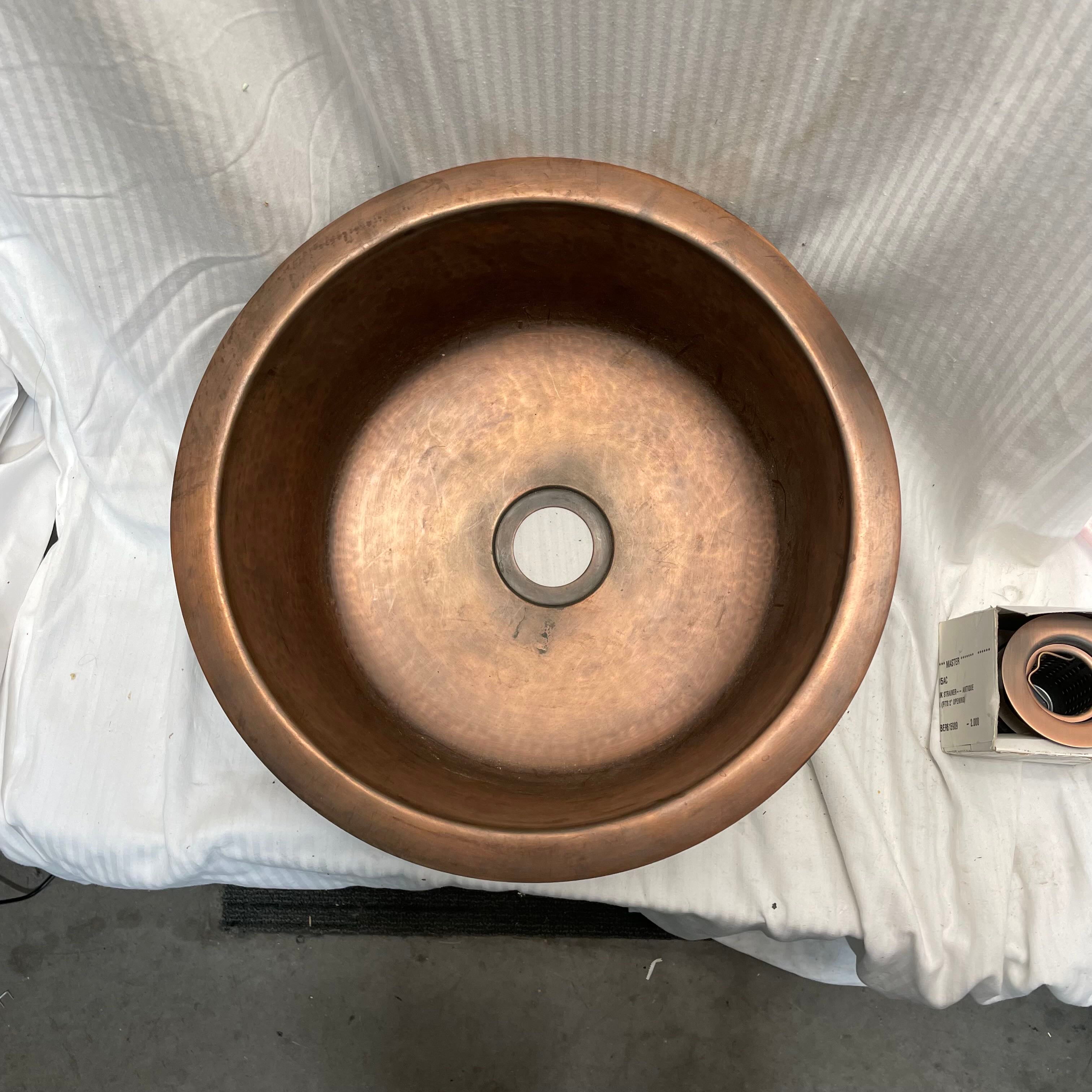 Round Copper Sink