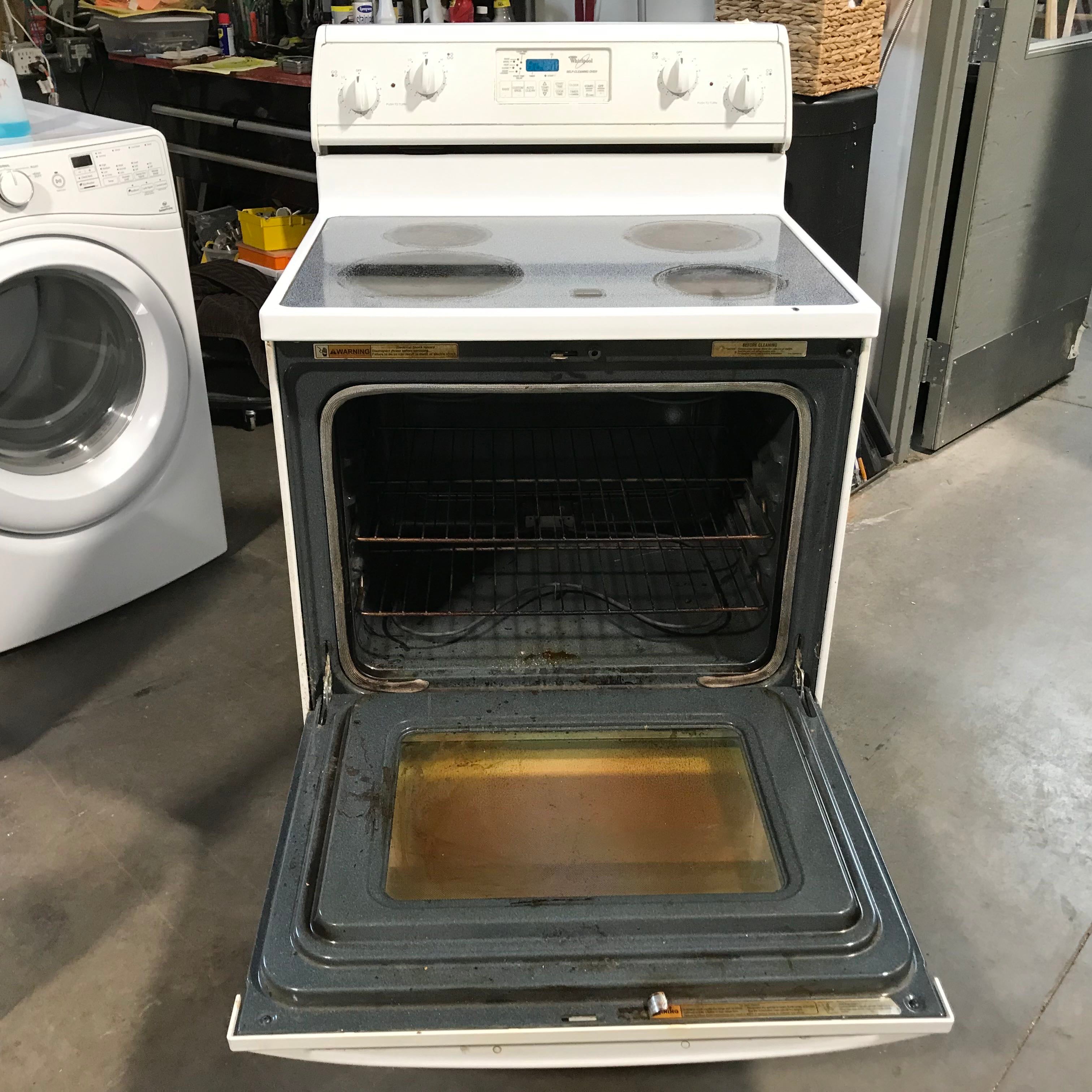 Whirlpool White Glass Top Electric Range — Habitat Roaring Fork