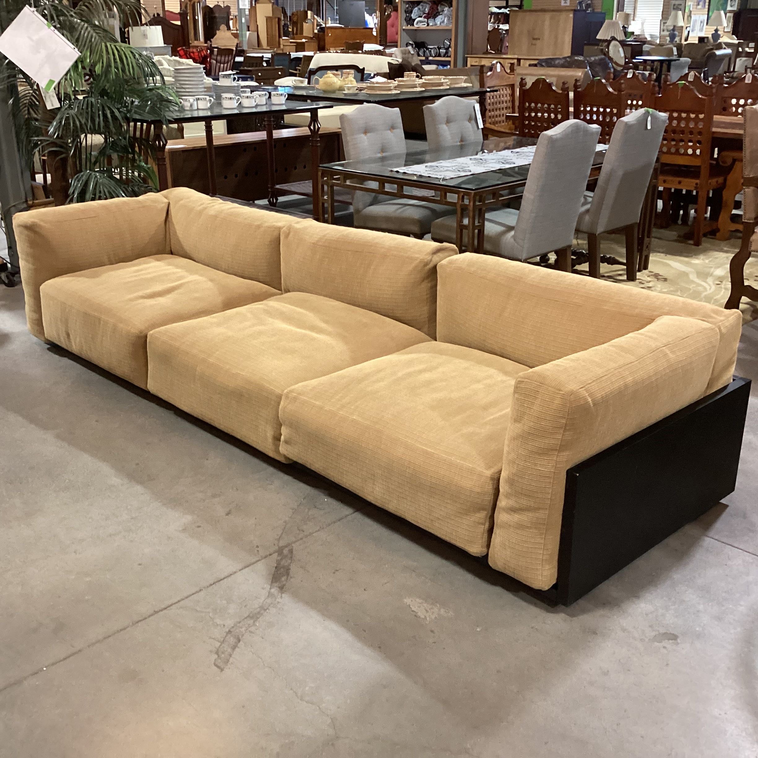 Cassina Mex Cube Gold Woven 3 Piece Seating System Sofa