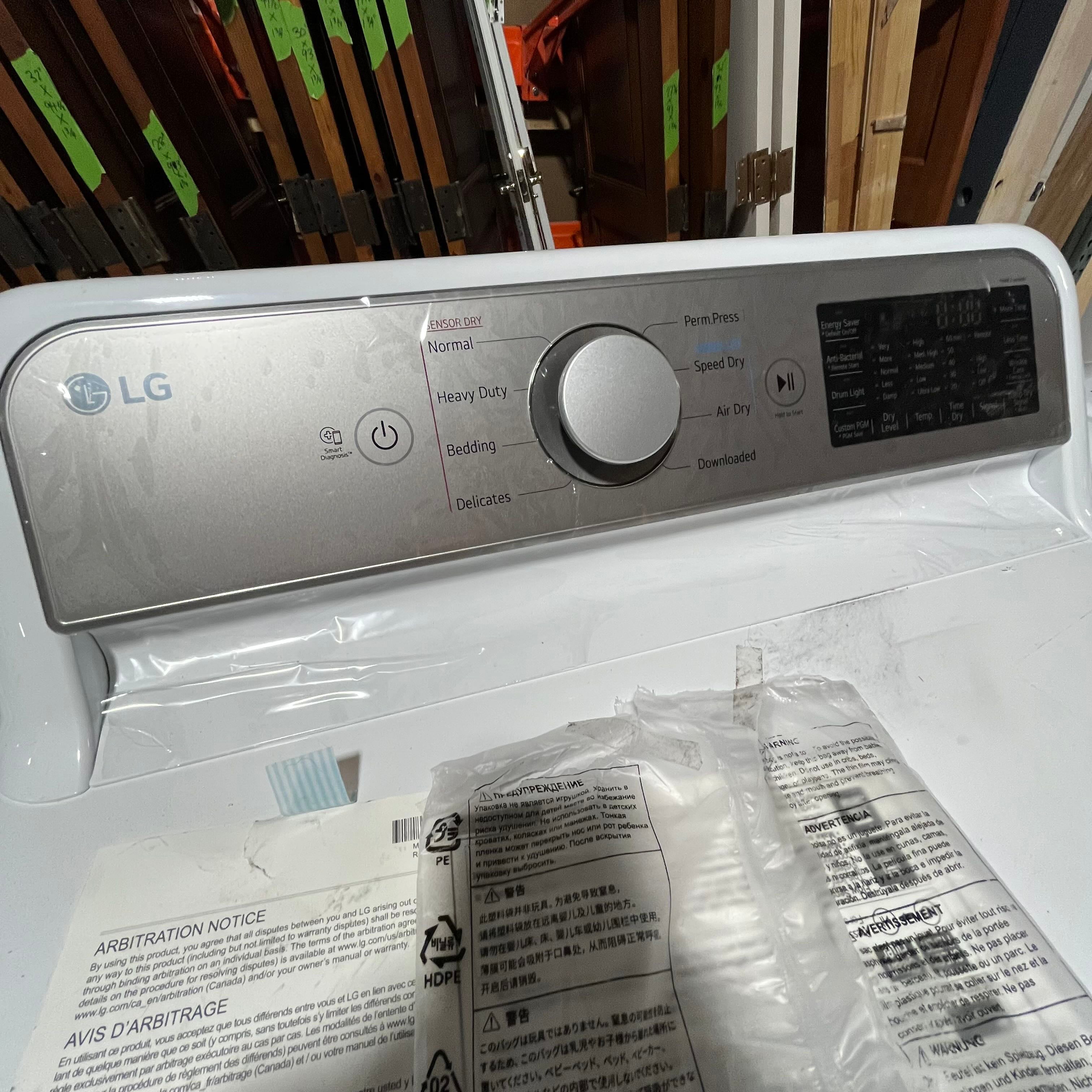 F3823 LG Electric Large Capacity White Dryer