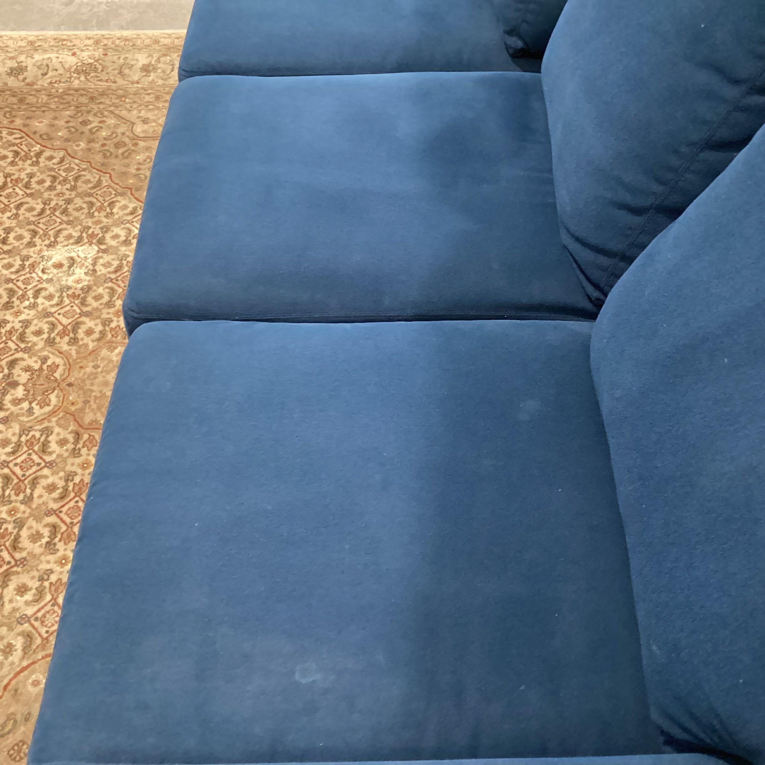 American Leather Comfort Sleeper Blue Queen Size Sofa