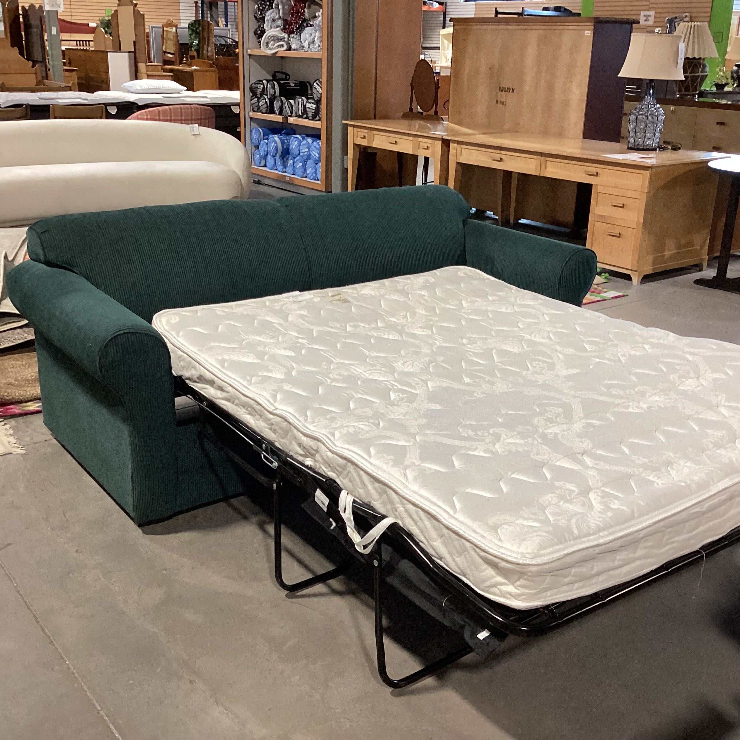 Sleep Shop Forest Green Queen Sleeper Sofa — Habitat Roaring Fork