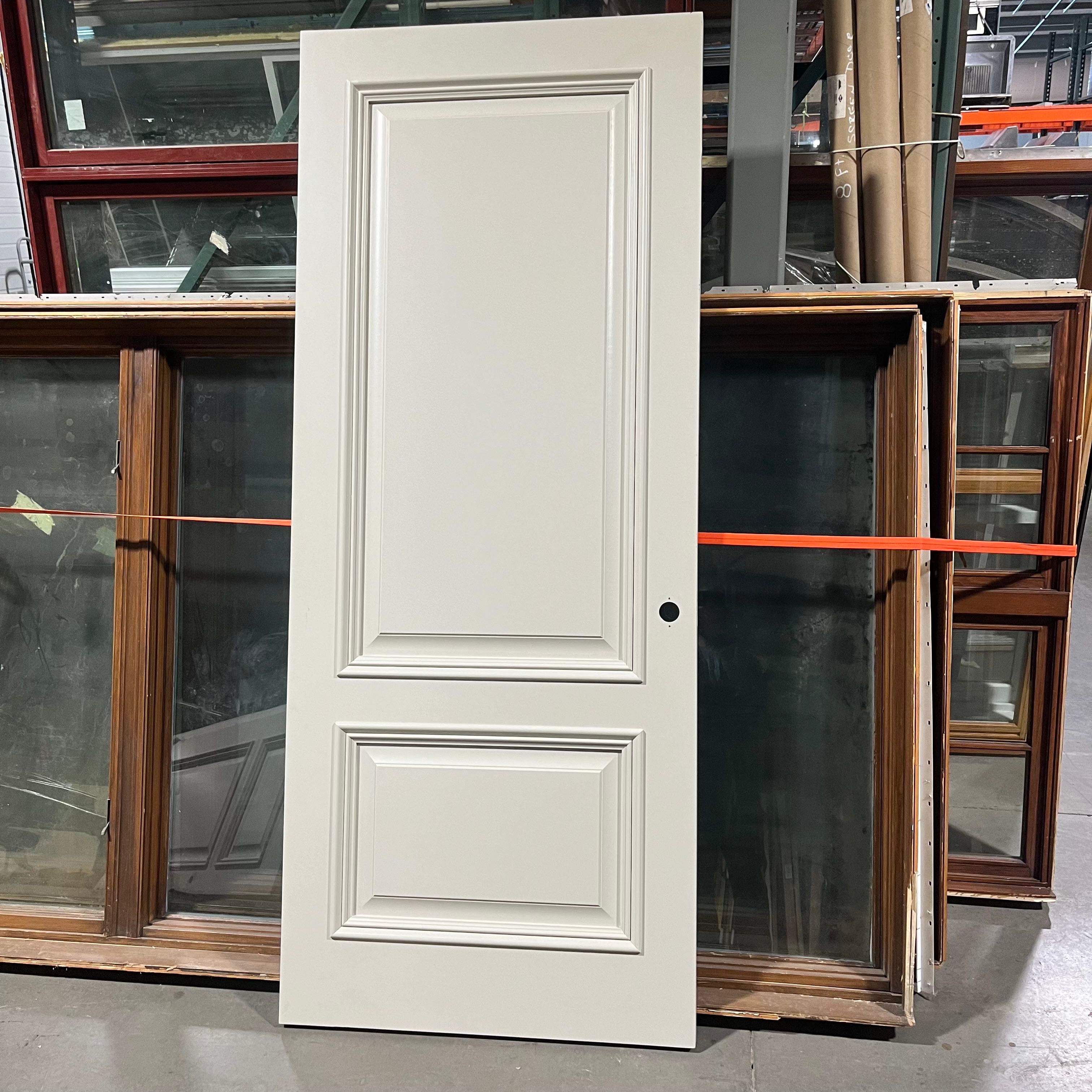 35.75"x 87.5"x1.75" 2 Panel Painted White Solid Wood/Timber Strand Interior Door