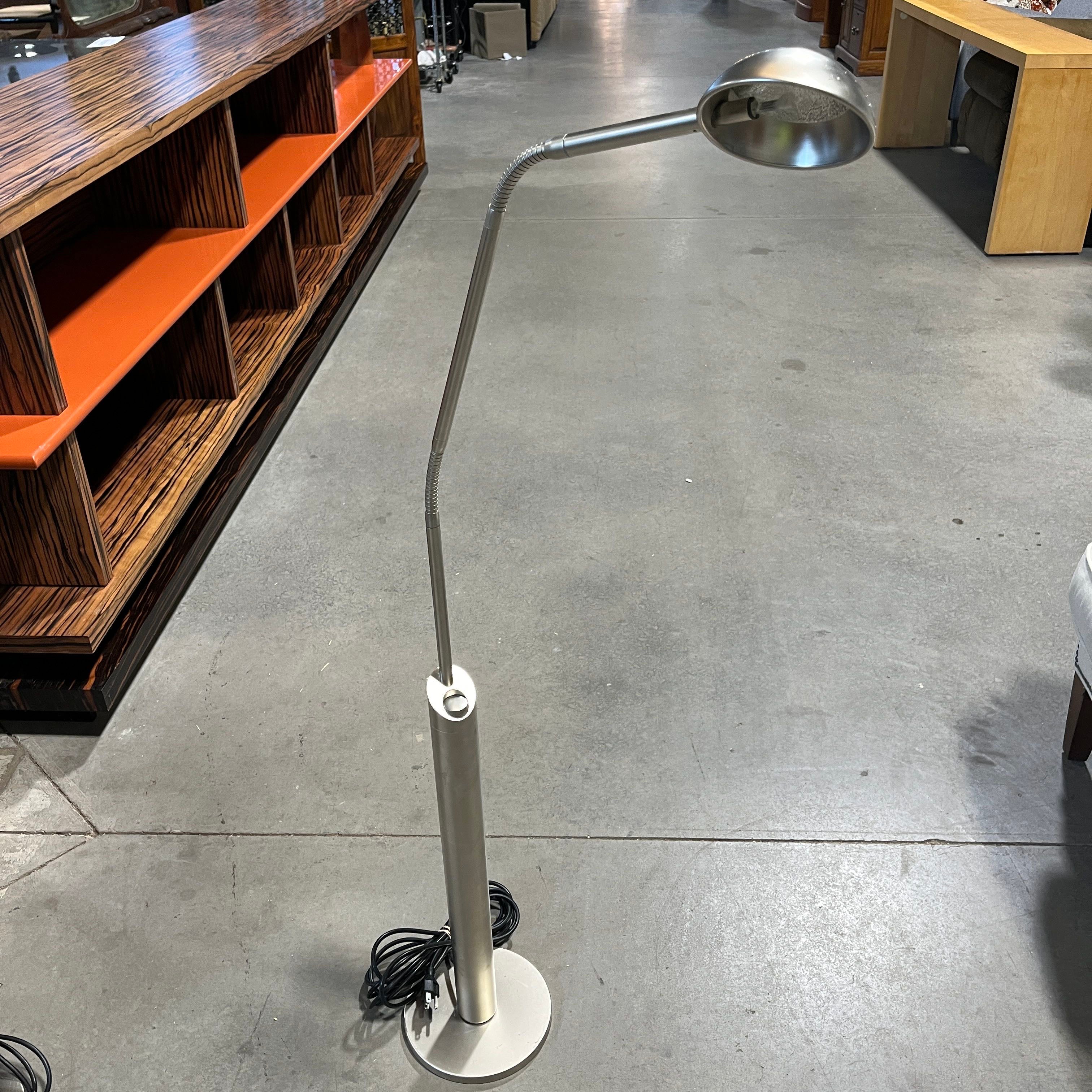 Bea D's Nickel-Plated Adjusting Pharmacy Style Floor Lamp