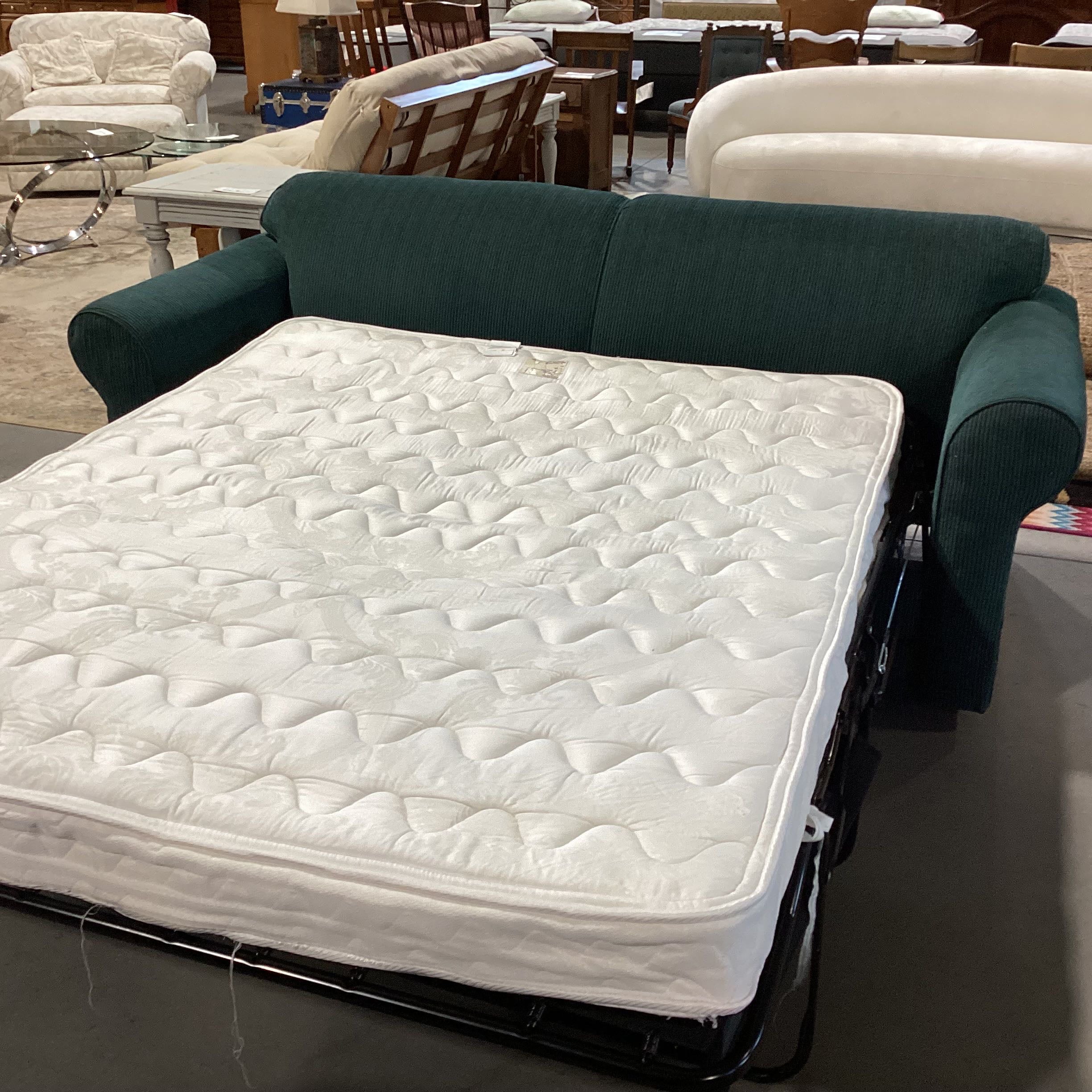 Sleep Shop Forest Green Queen Sleeper Sofa — Habitat Roaring Fork