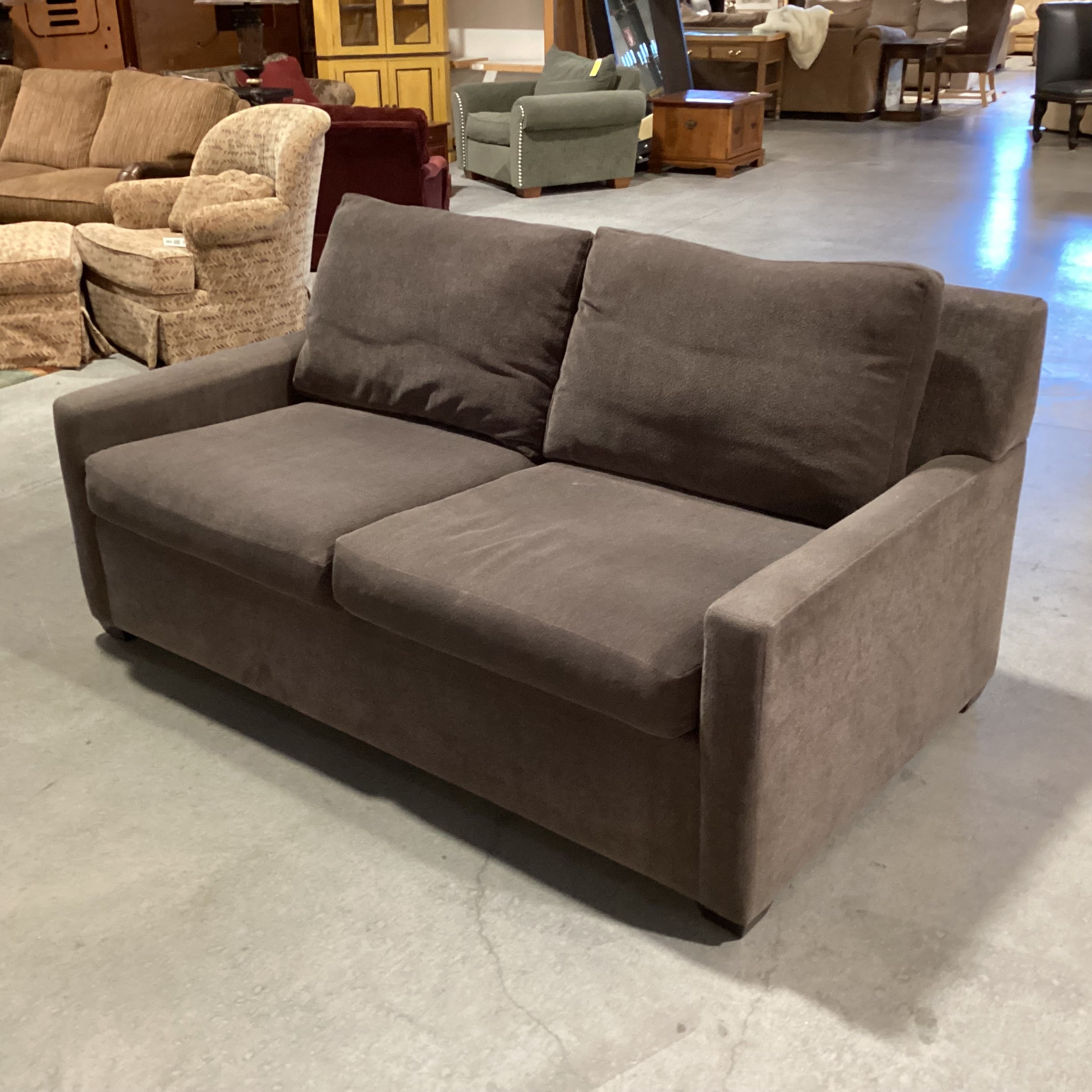 Taupe Brown Woven Full Sleeper Sofa 70"x 40"x 34"