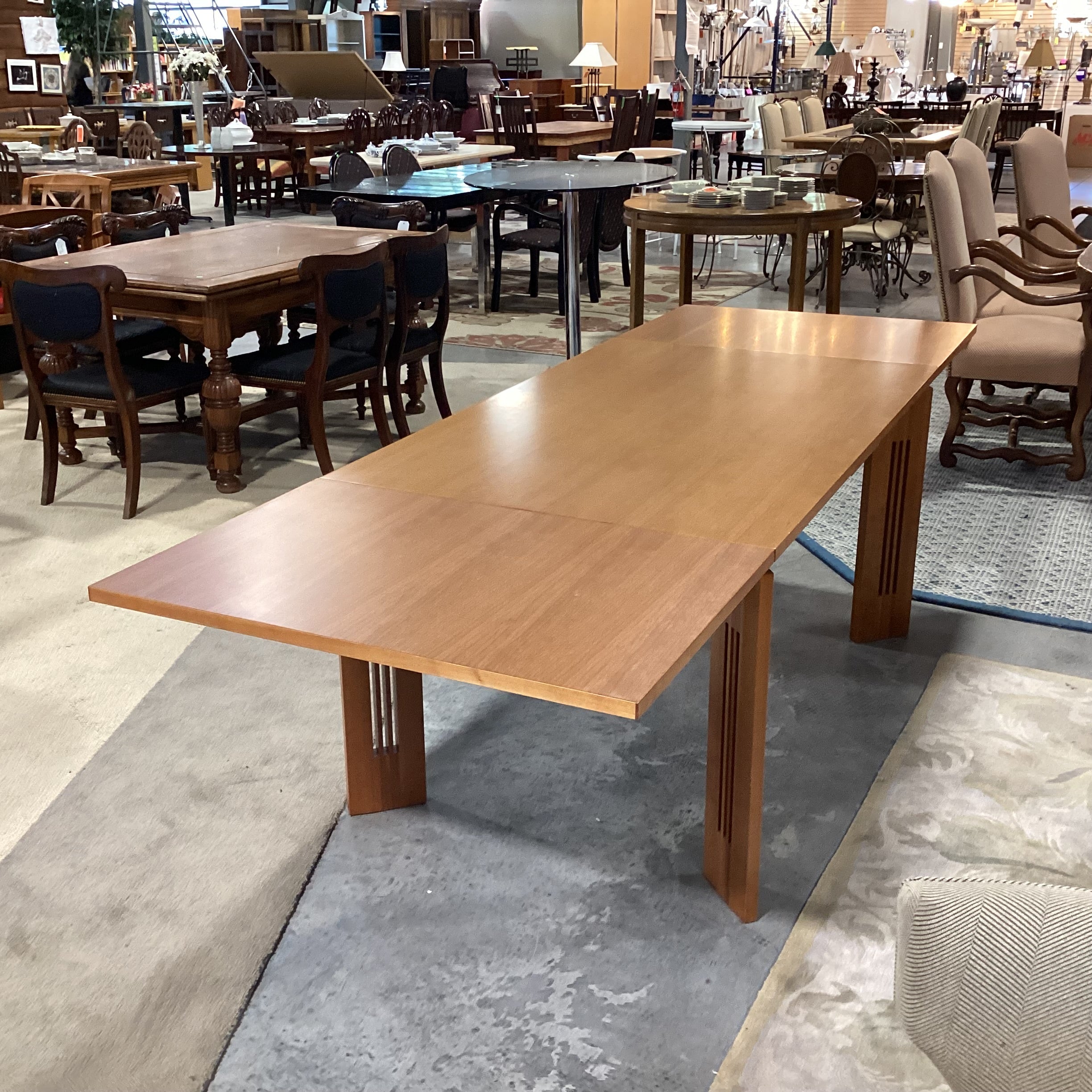 C R Mackintosh by Cassina Berlino Extendable Dining Table 57" to 104.5"x 35.5"x 29.5"