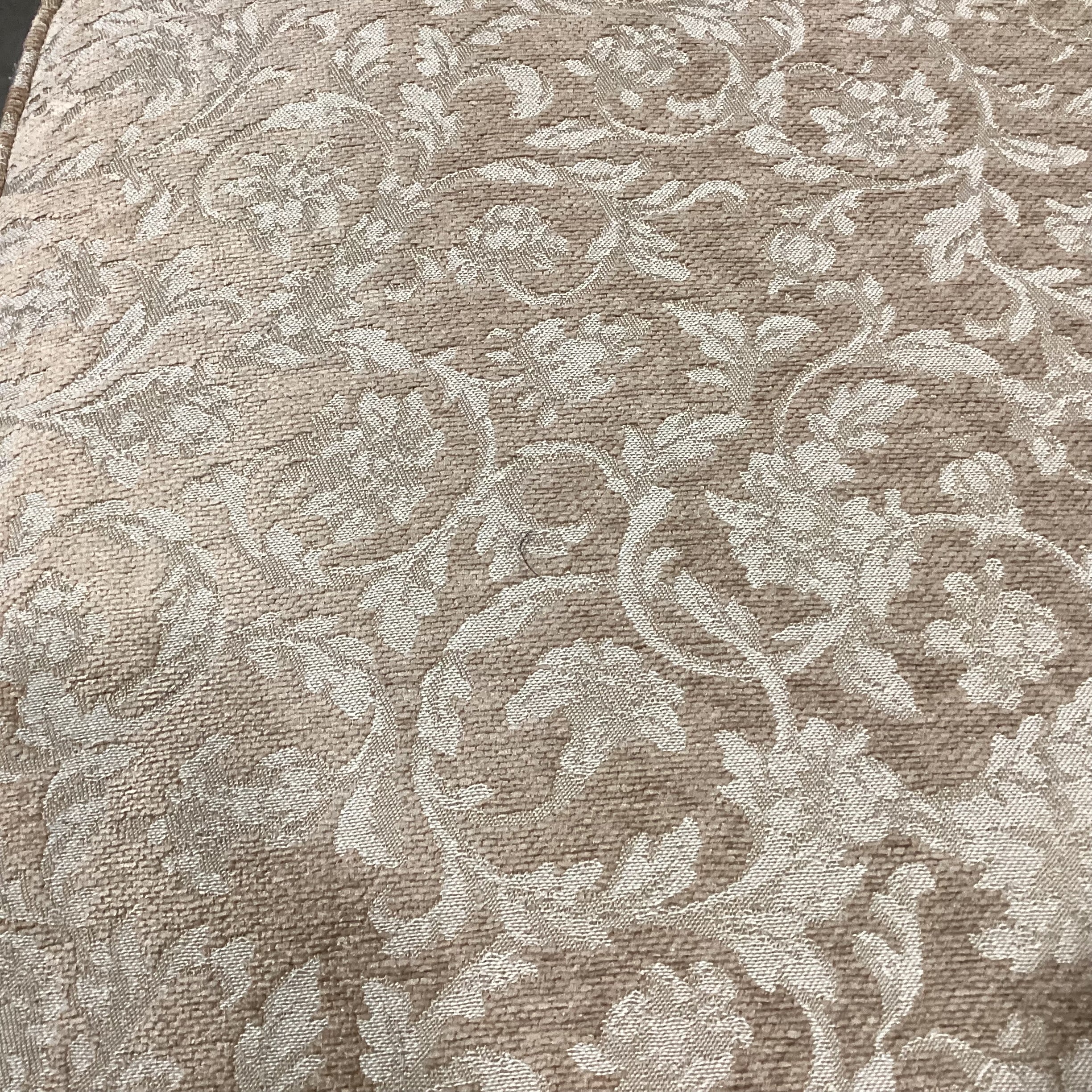 Thomasville Gold & Beige Raised Chenille Floral Woven Down Mix Sofa 87"x 44"x 36"