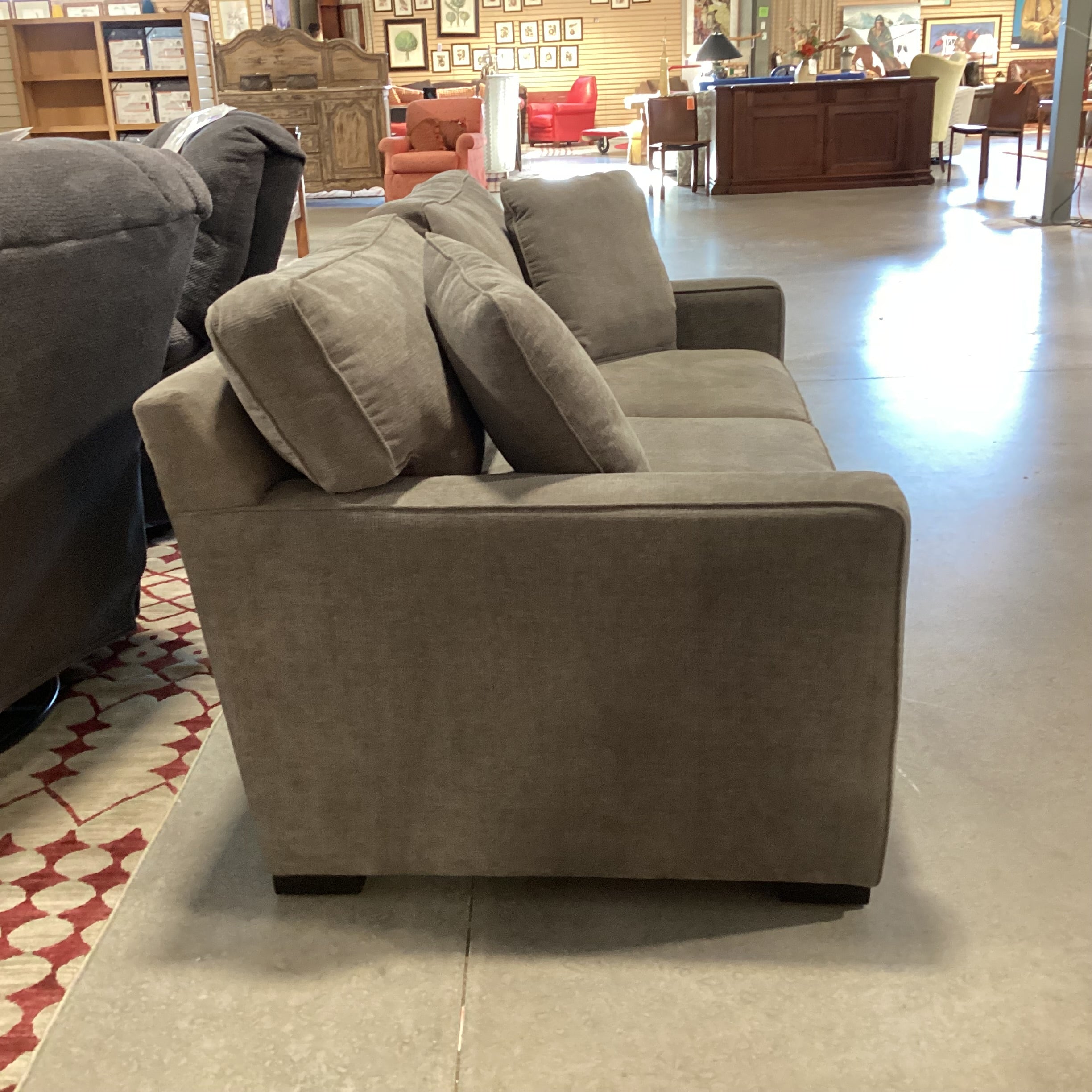 Room & Board Grey Woven Full Sleeper Sofa 75"x 39"x 31"