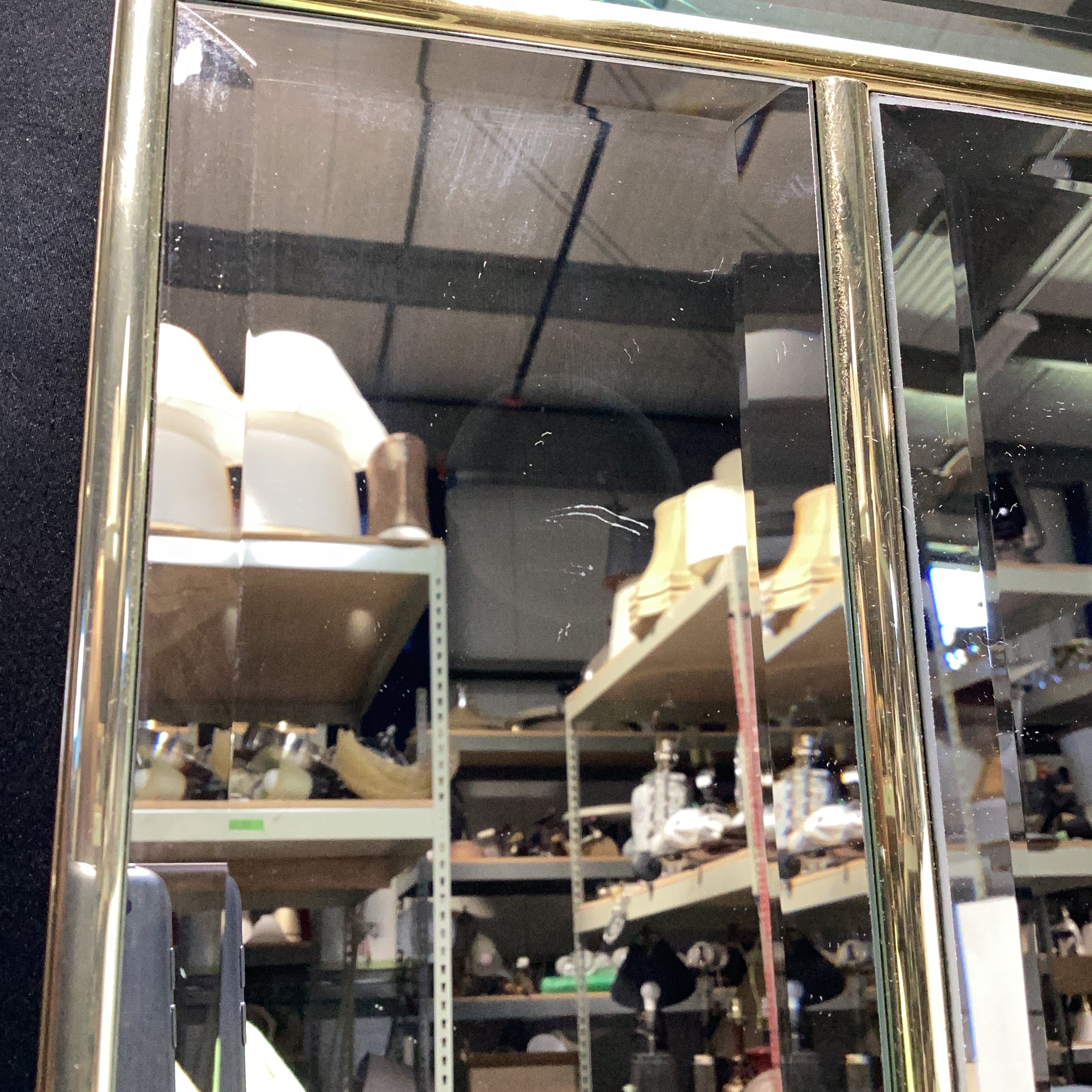 Vintage Hollywood Regency Arched Sun Wall Mirror 31" x 49.5"