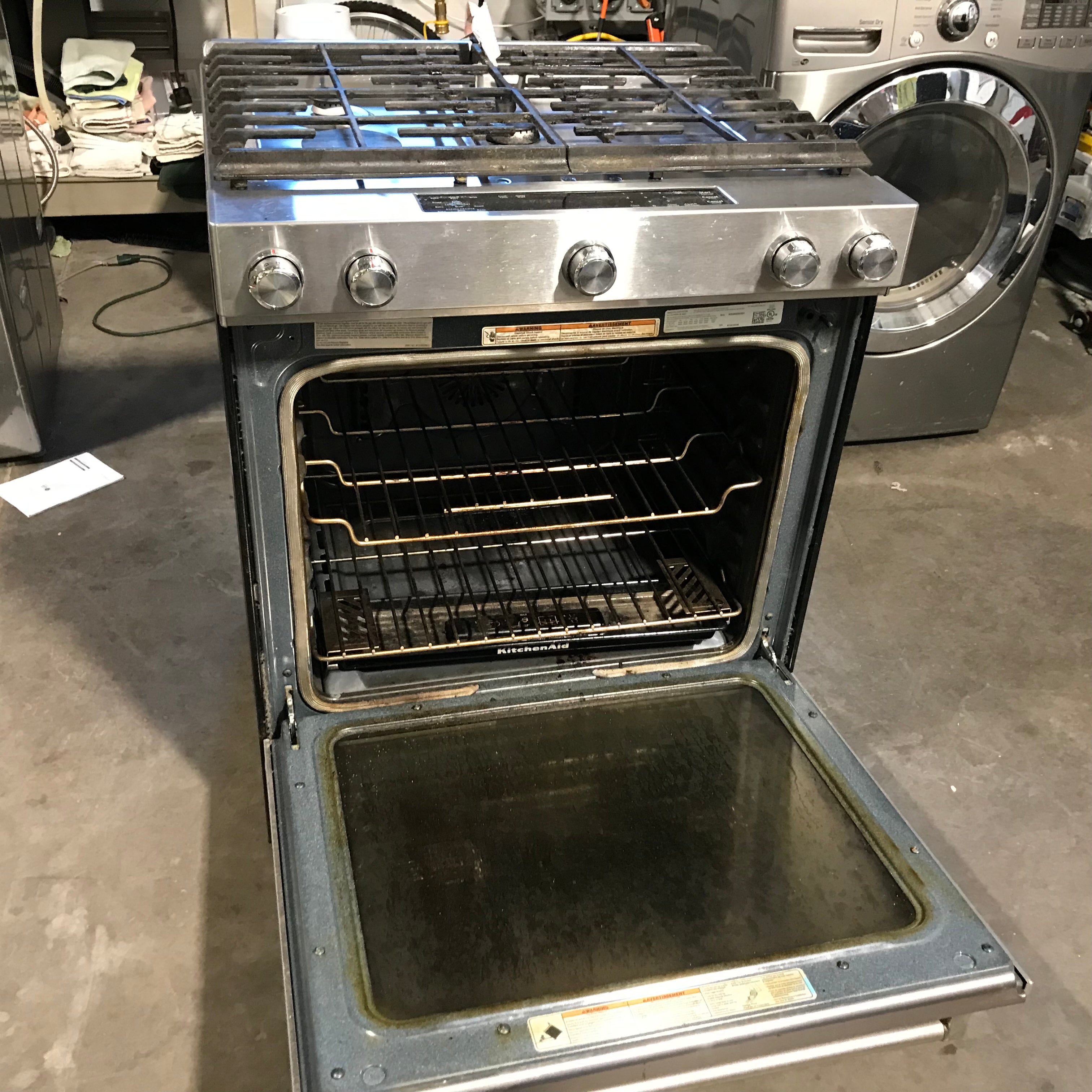 KitchenAid Stainless Steel 5 Burner, Upper/Lower Oven, Gas Range 30"x 27"x 37"