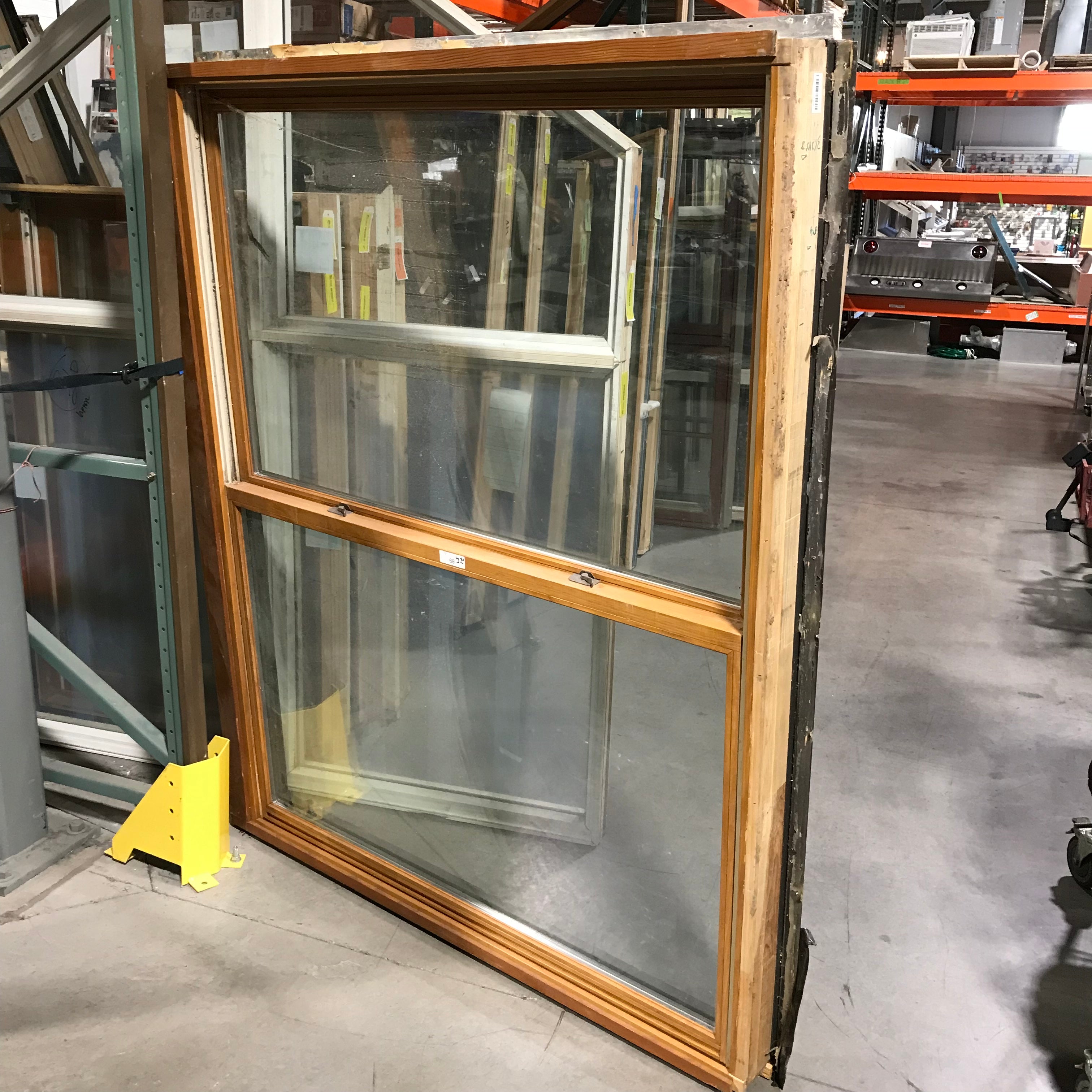 57.75"x 70"x  6.25" Charcoal Metal Clad Double Hung Exterior Window