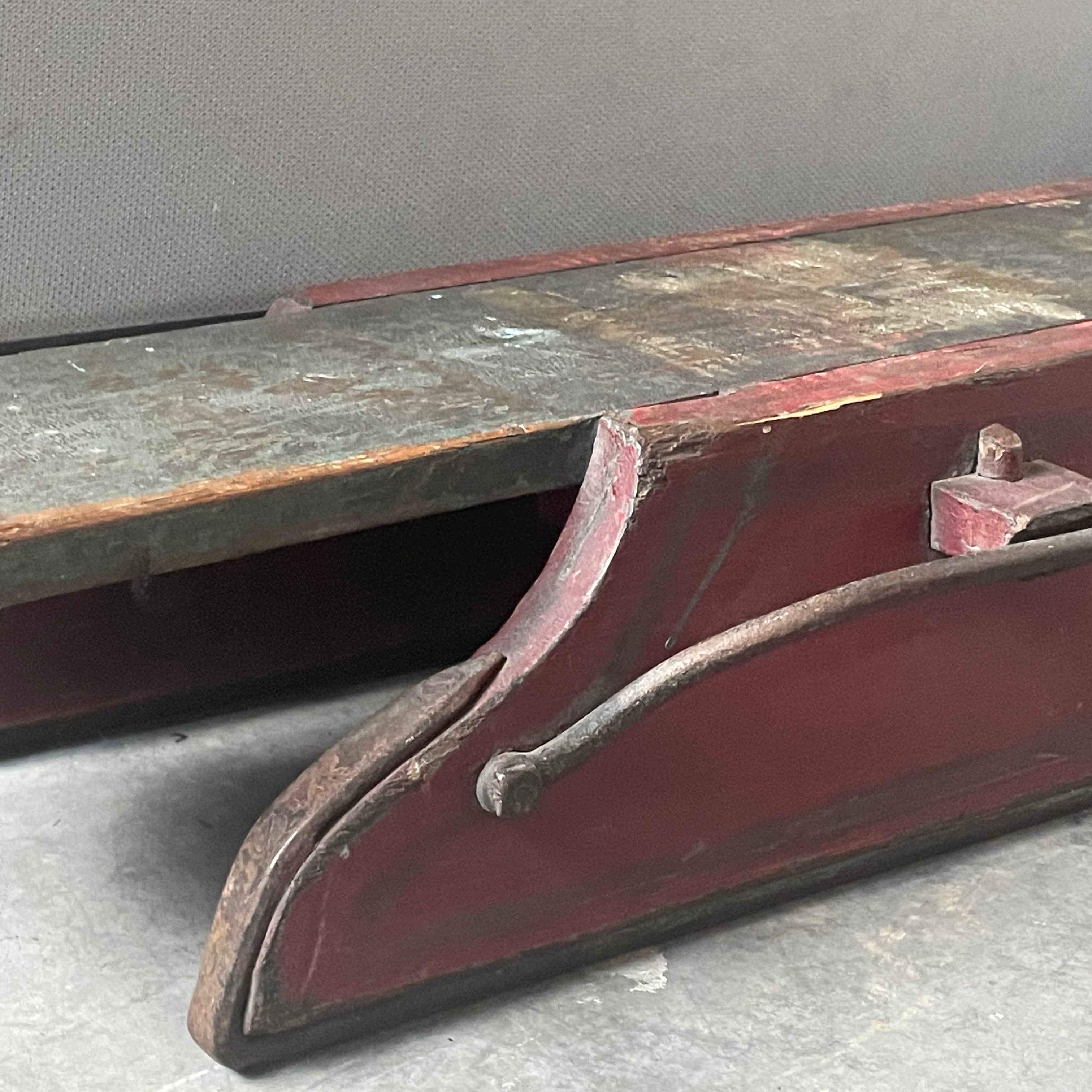 Antique Heavy Cast Iron/Wood Youth and/or Transport Sled, 1800's