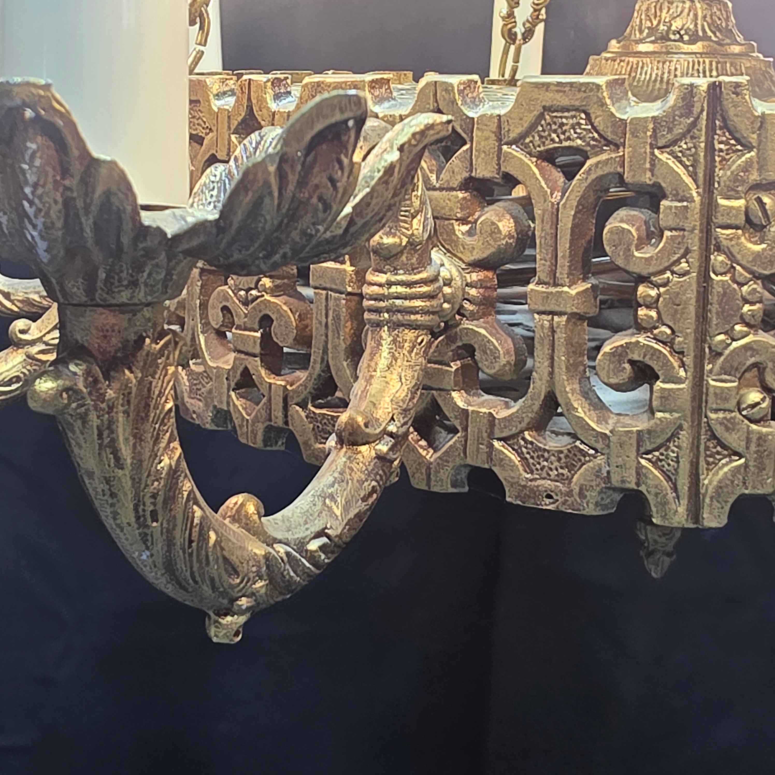 Mid Century Ornate French Tiered Chandelier 31"x18.5"