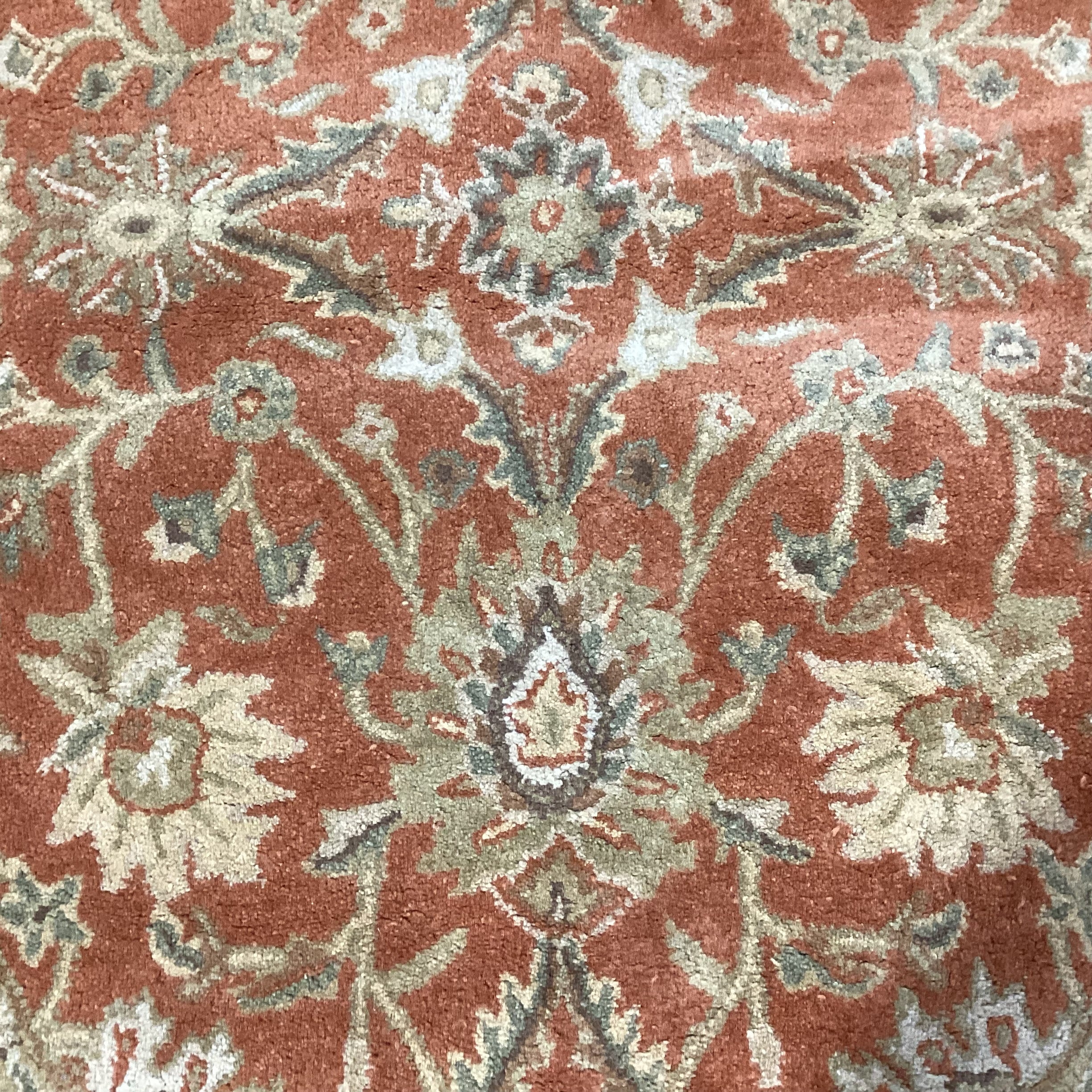 Safavieh Antiquity Rust Gold Oval Wool Pile Rug 4'6"x 6'6"