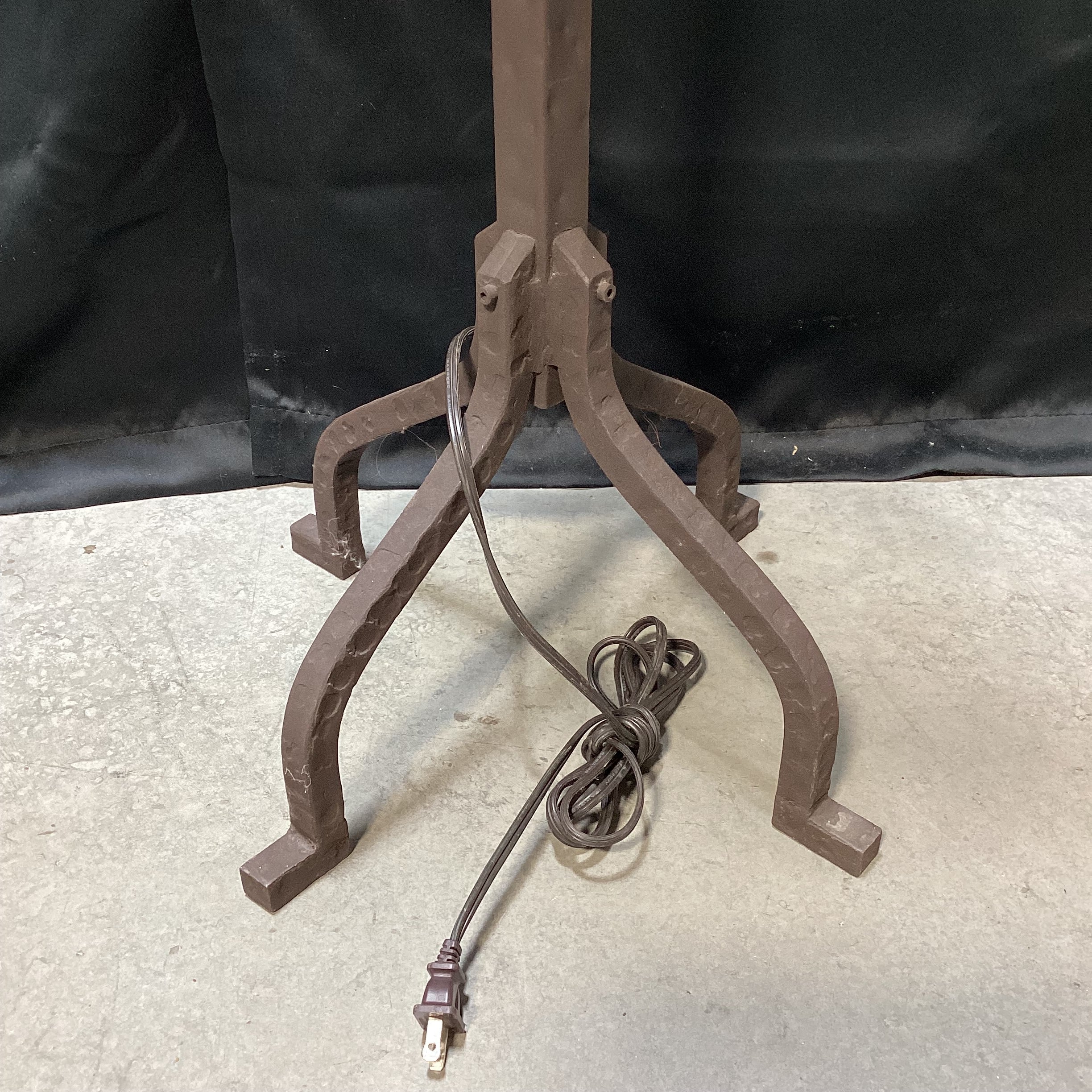 Western Style Metal Floor Lamp With Dripping Candle Detail 16" x 62" x 12"