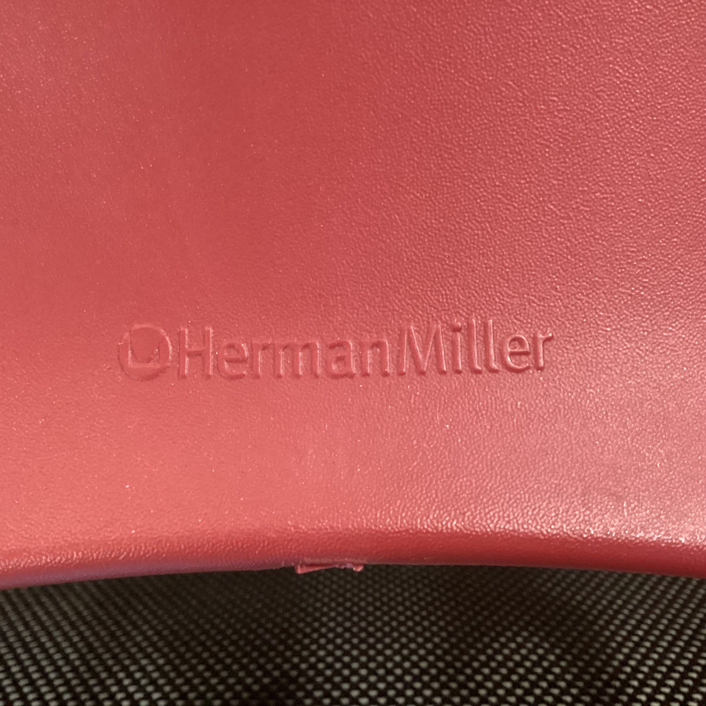 Herman Miller Raspberry & Black Mesh on Casters Office Chair 24"x 23"x 32"