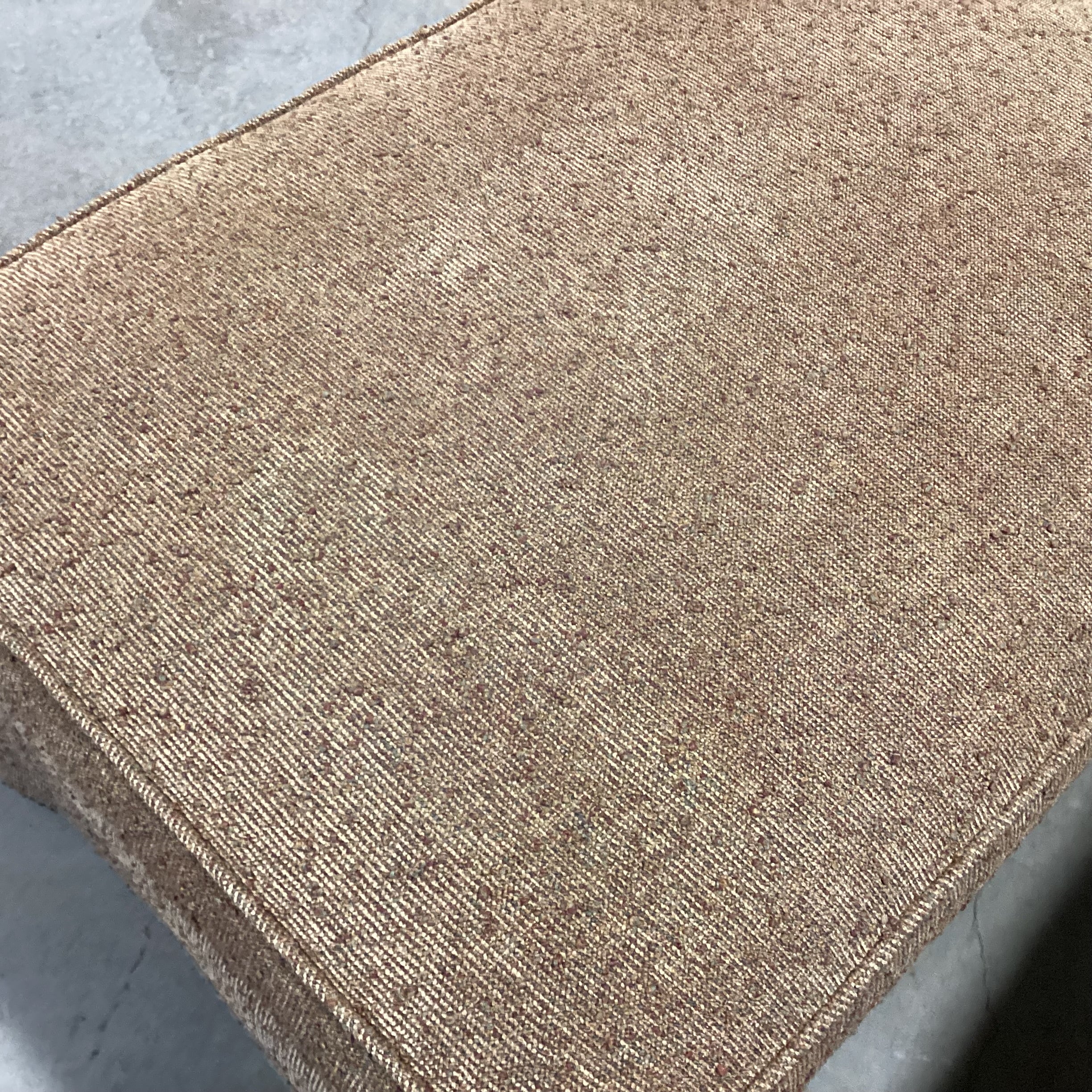 Brown Nubbed Woven With Ottoman Chair 35"x 38"x 32"