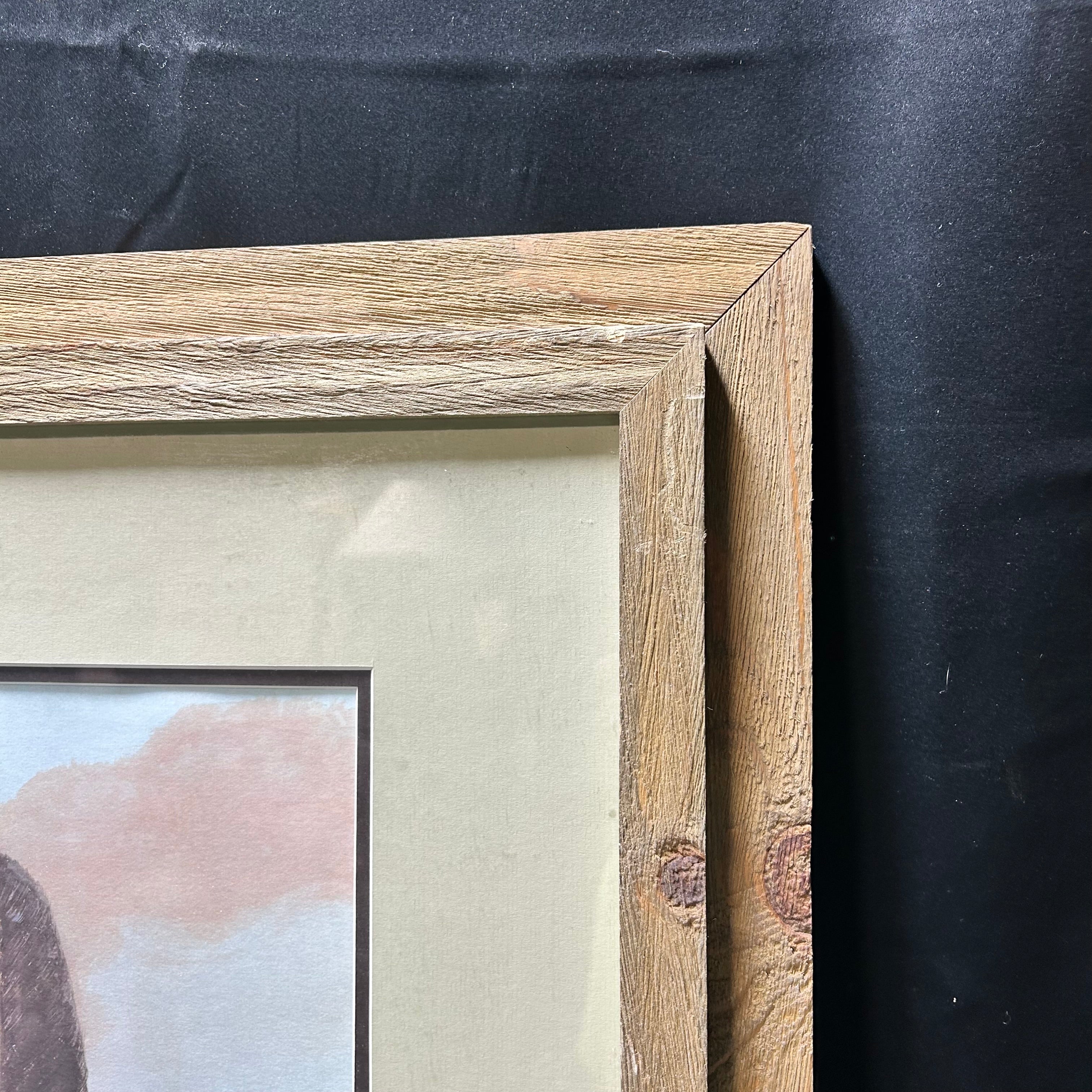 Vintage 1976 Larry Daylight Litho "Native On Horse" Signed & Numbered 59/450 38"x 34"